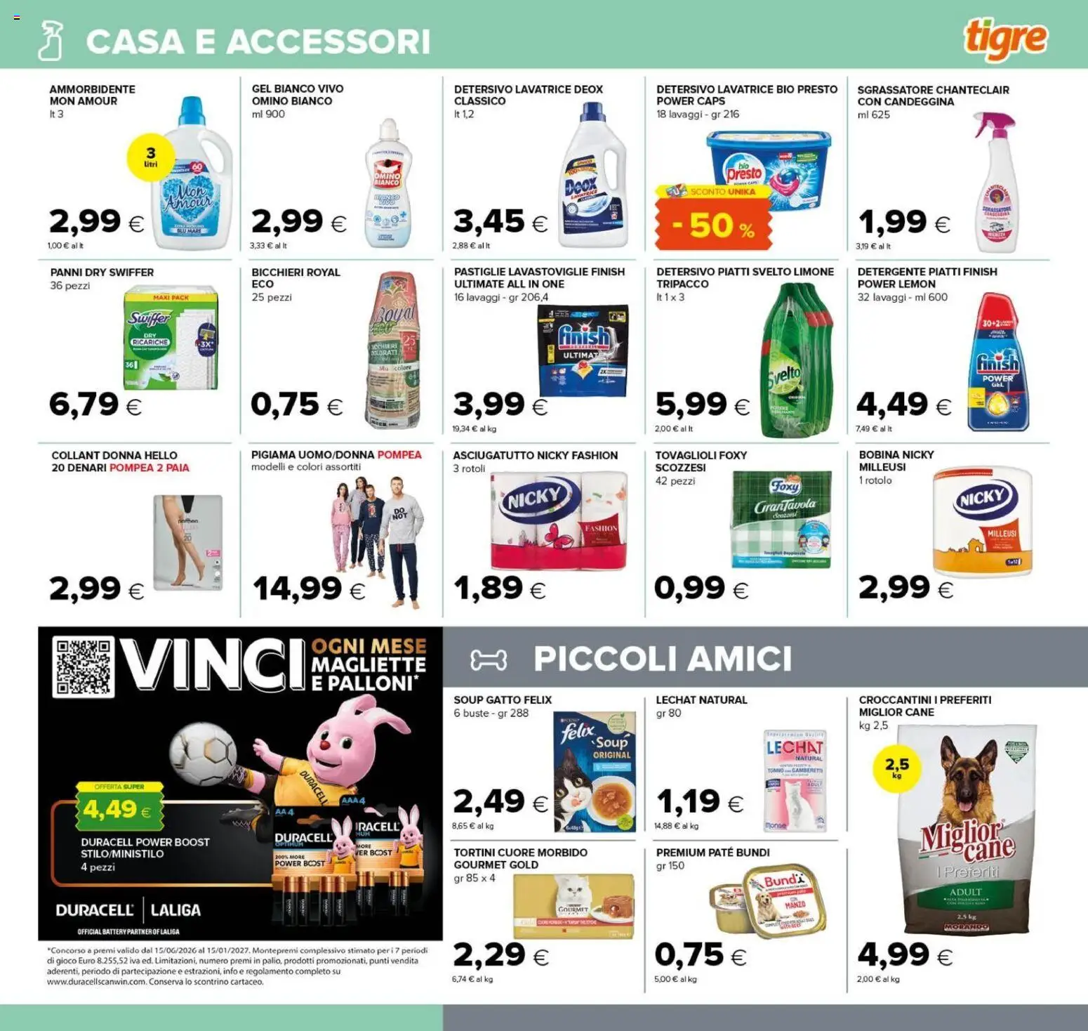 Volantino Tigre del 22/10/2026 | Pagina: 23 | Prodotti: Detergente, Sgrassatore, Limone, Asciugatutto