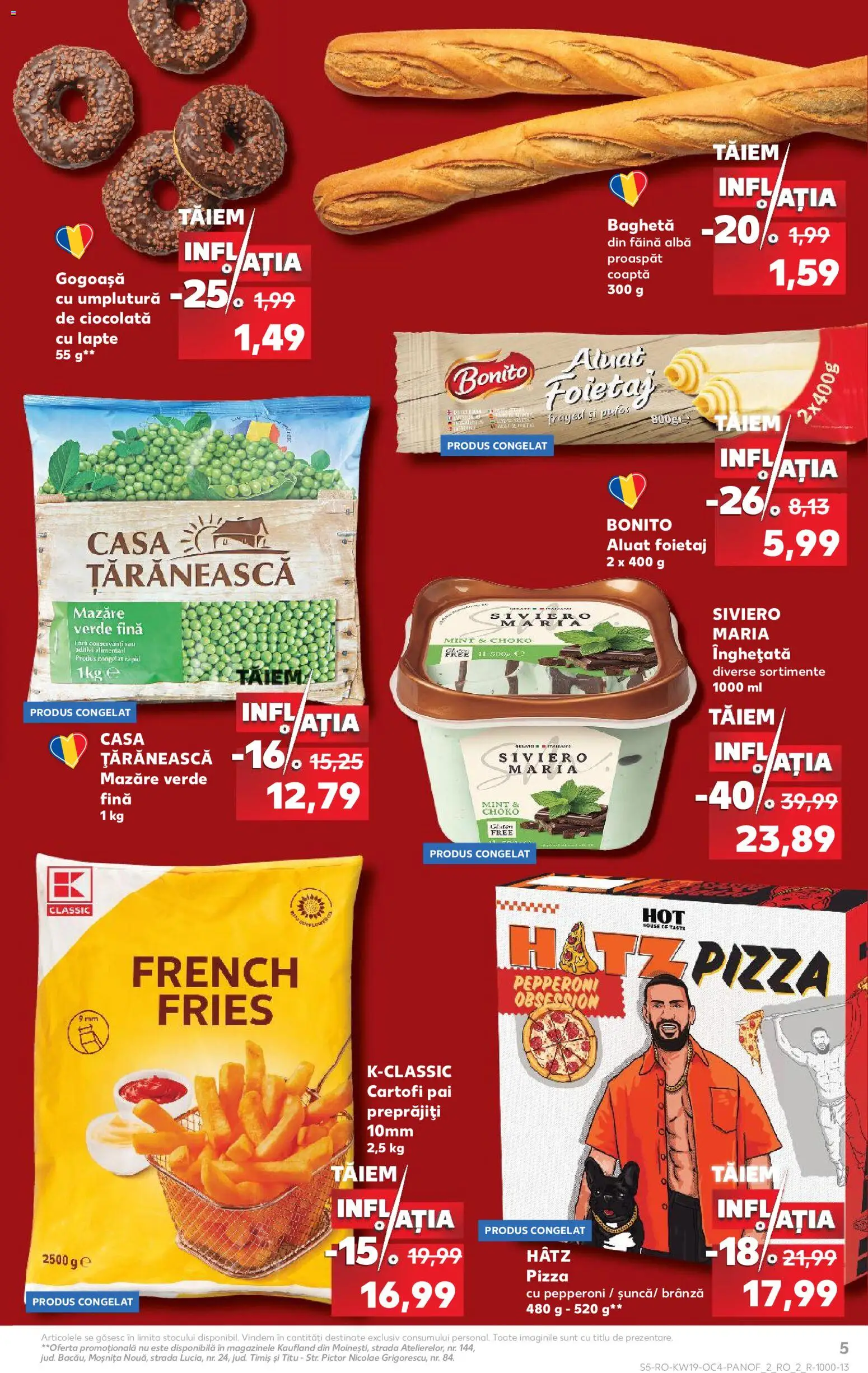 Kaufland RO akciós ujság - amely érvényes a következő dátumtól: 06.05.2026 | Oldal: 5 | Termékek: Pizza