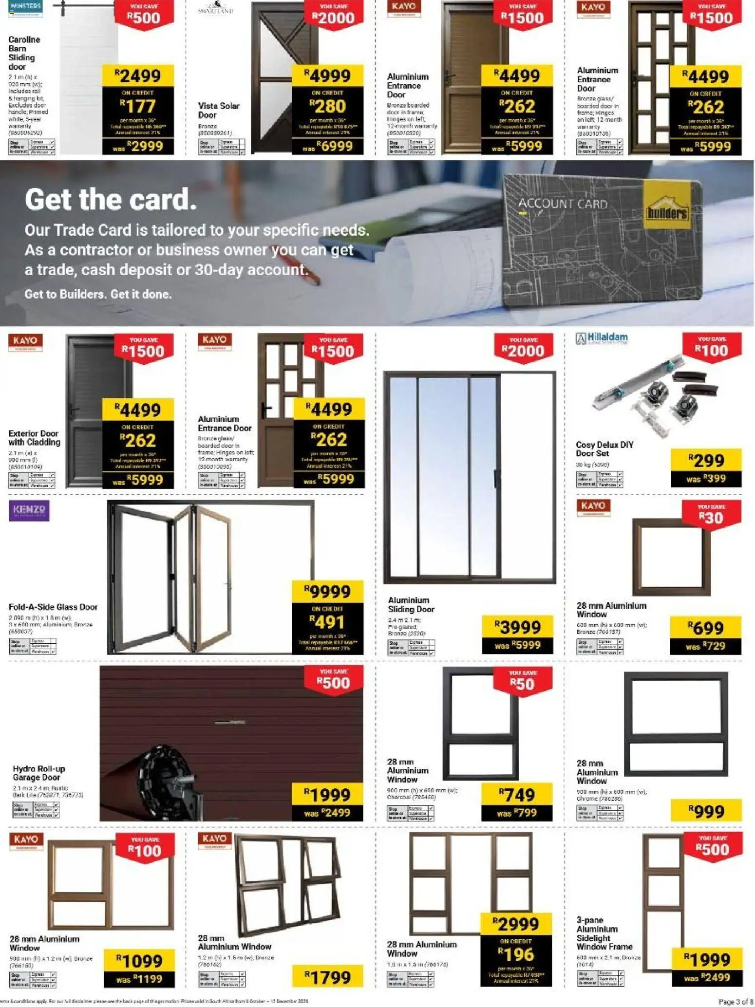 New Builders catalogue – valid from 06/10/2026 | Page: 3 | Products: Frame, Cladding