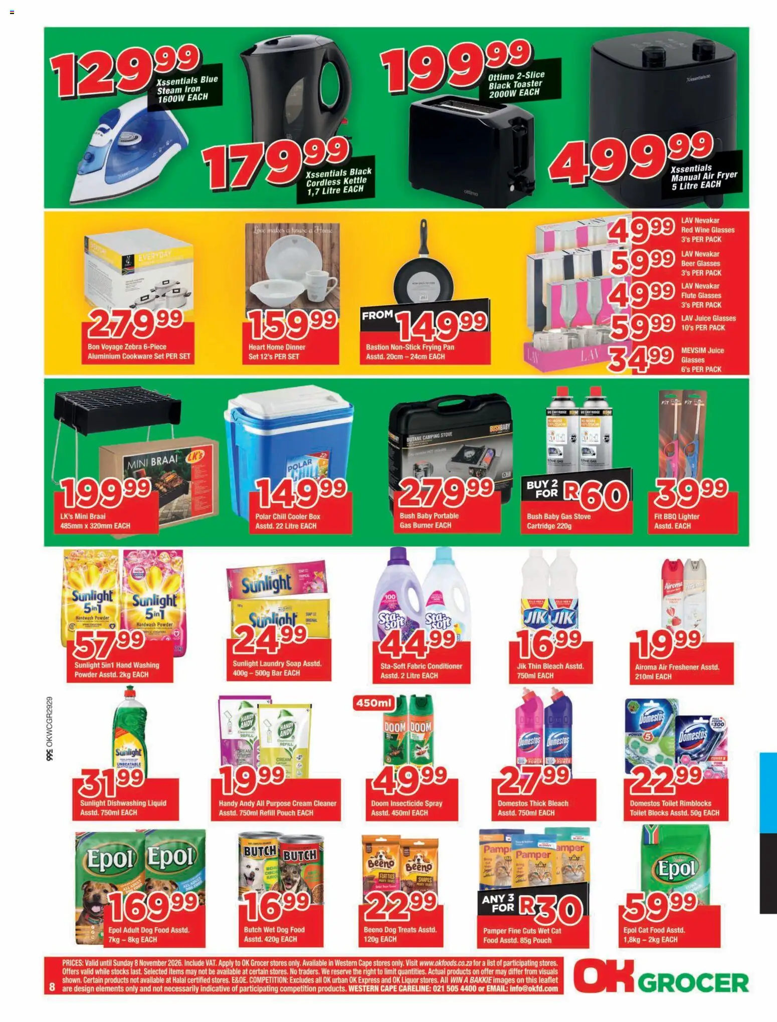 New OK Foods catalogue – valid from 23/10/2026 | Page: 8 | Products: Glasses, Cookware, Conditioner, Cream cream