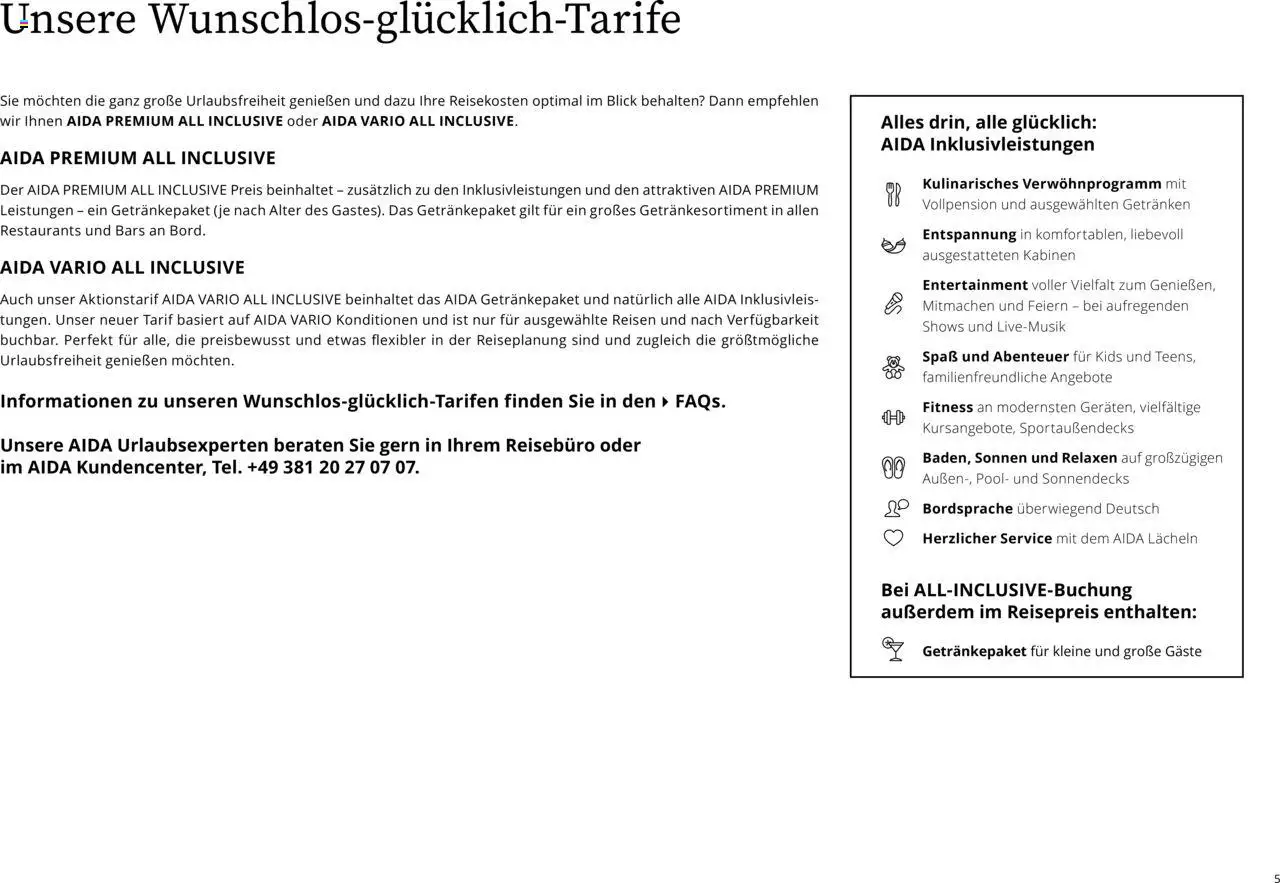 Aida Sommer 2026 – gültig ab 01.03.2026 | Seite: 5