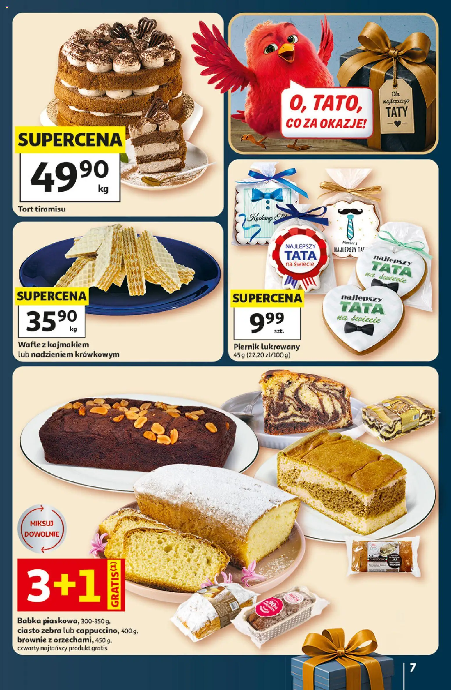 Auchan gazetka - 30 Lat Hipermarket od 18.06.2026 | Strona: 7 | Produkty: Wafle, Ciasto, Piernik, Tiramisu