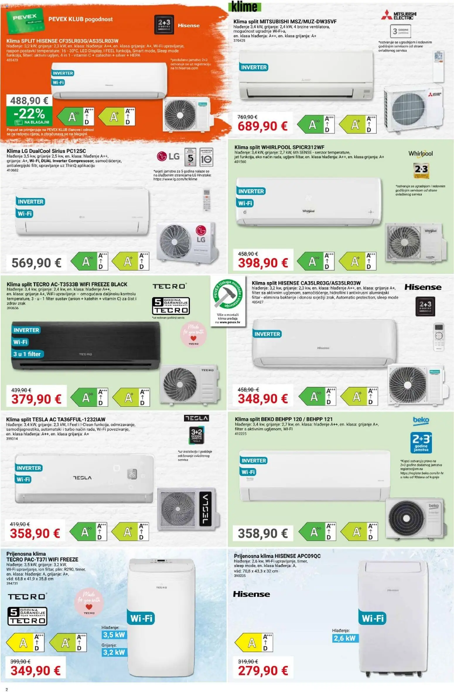 Pevex katalog | vrijedi od 28.05.2026 | Stranica: 2 | Proizvodi: Klima