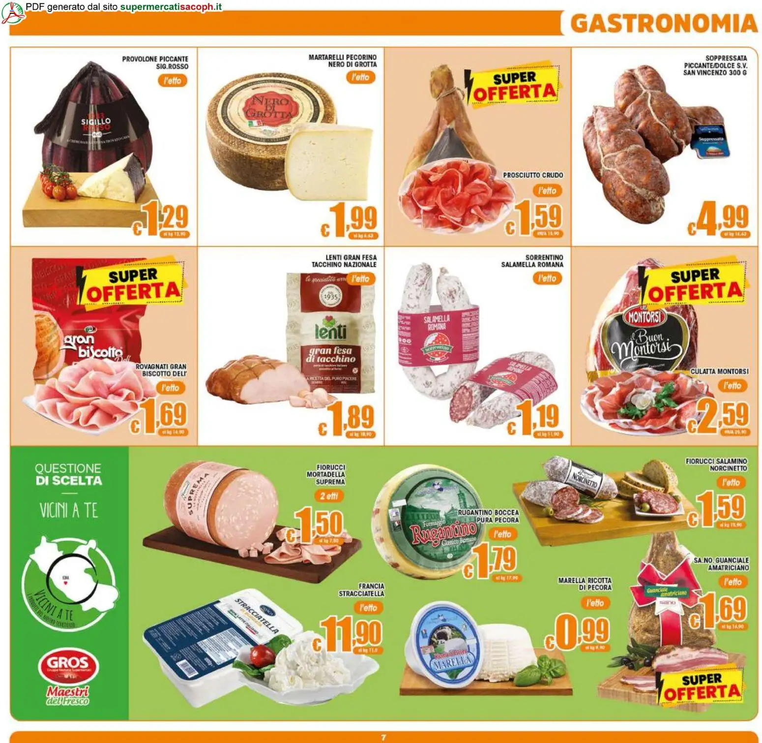 Volantino Sacoph del 29.05.2026 | Pagina: 7 | Prodotti: Provolone, Tacchino, Ricotta, Pecorino