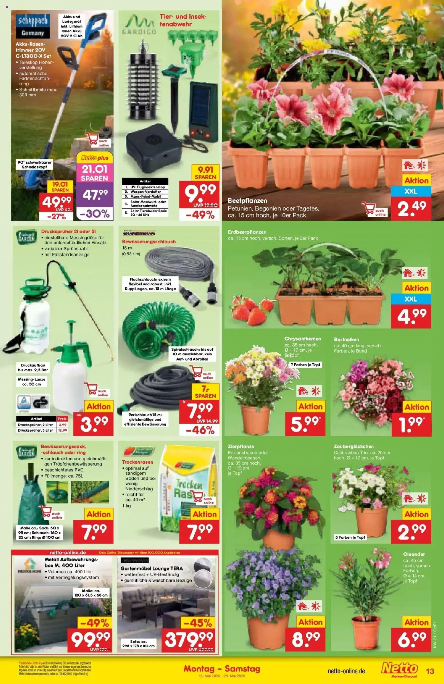Netto Marken-Discount Prospekt Nordhausen	 – gültig ab 17.05.2026 | Seite: 13 | Produkte: Sofa, Gartenmöbel, Ladegerät, Maus