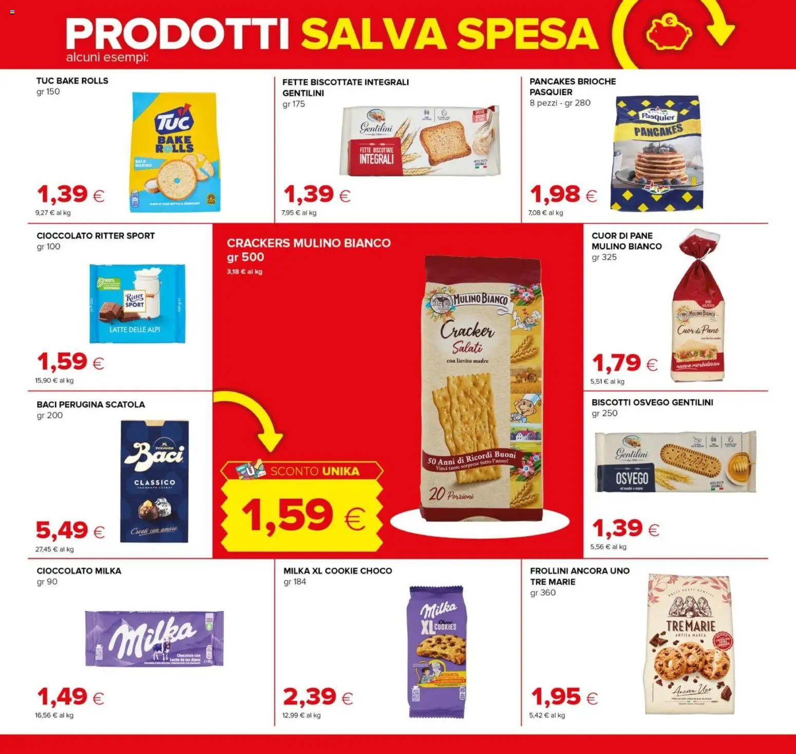 Volantino Tigre del 08/10/2026 | Pagina: 15 | Prodotti: Brioche, Latte, Crackers, Fette biscottate