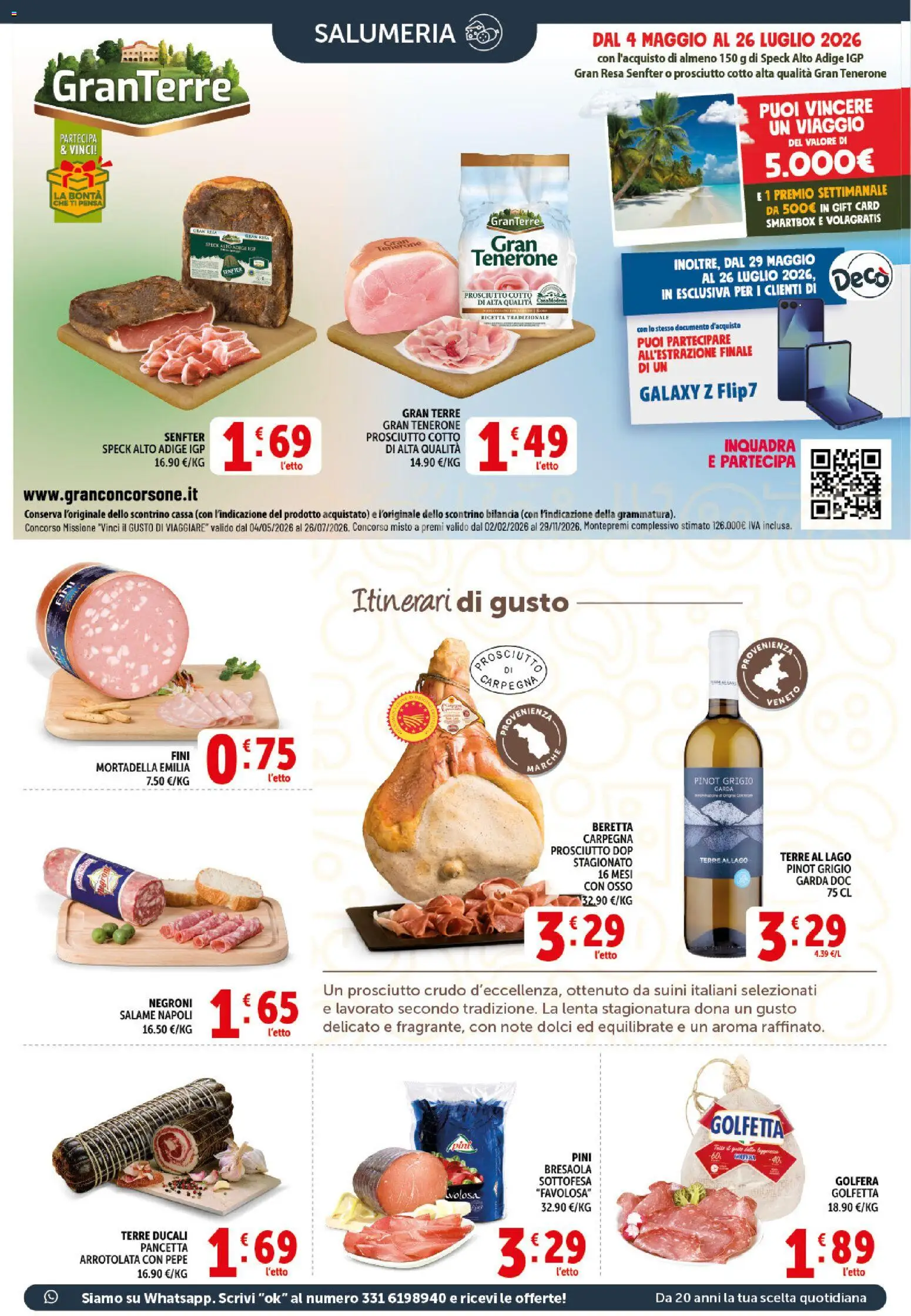Volantino Decò del 10/07/2026 | Pagina: 3 | Prodotti: Prosciutto Crudo, Pepe, Mortadella, Bilancia