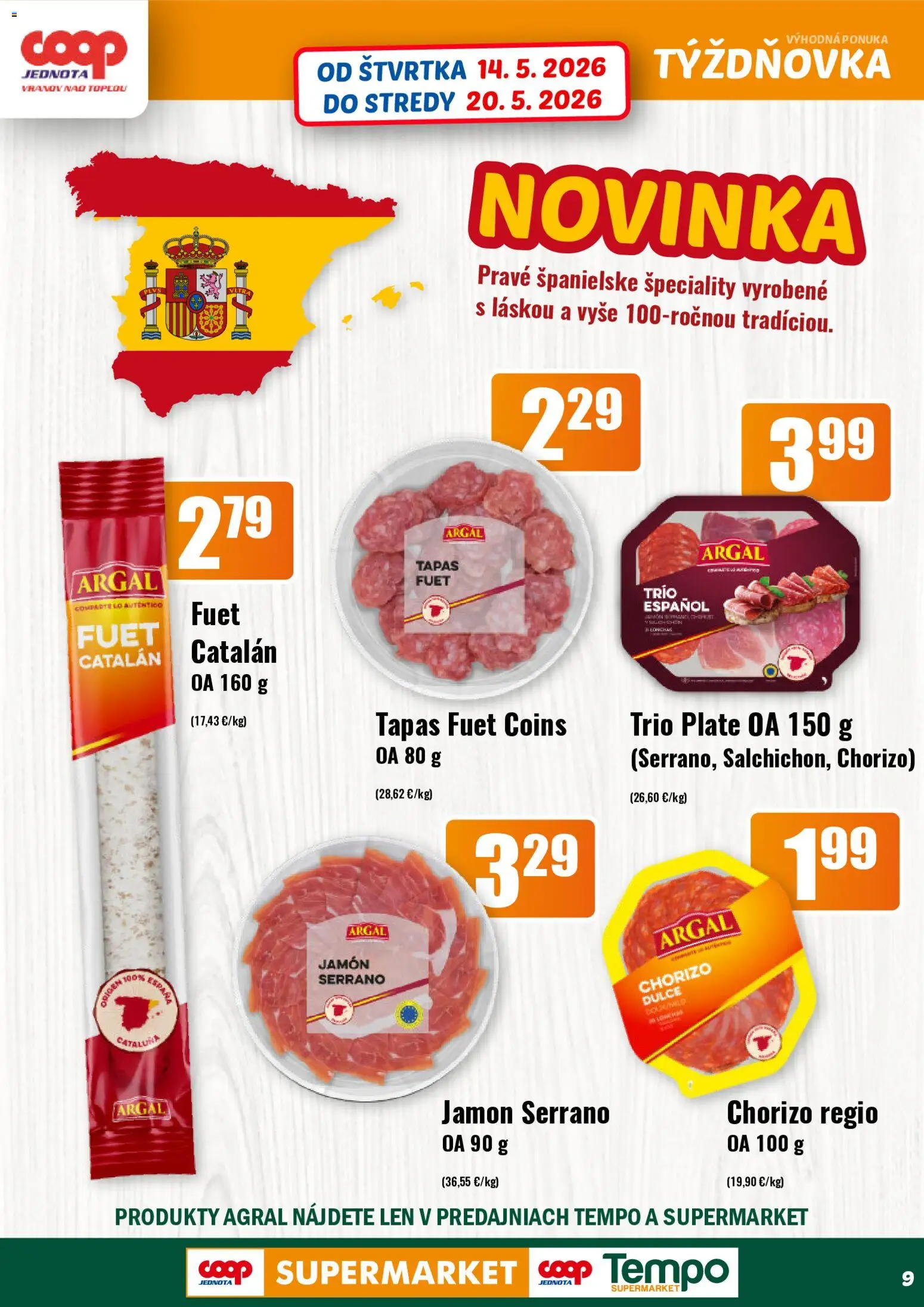 Nové COOP Jednota akcie – leták je platný od 14.05.2026 | Strana: 9