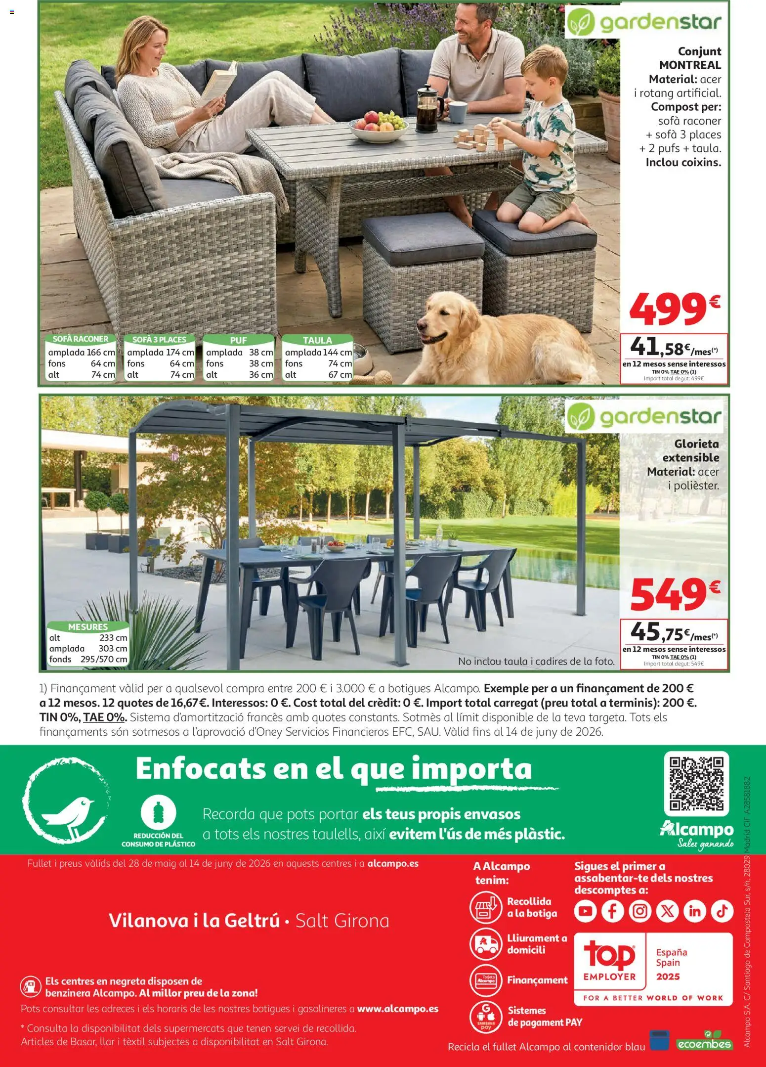 Alcampo Aire Libre HP Cat │ válido desde el 28.05.2026 | Página: 16 | Productos: Sofá