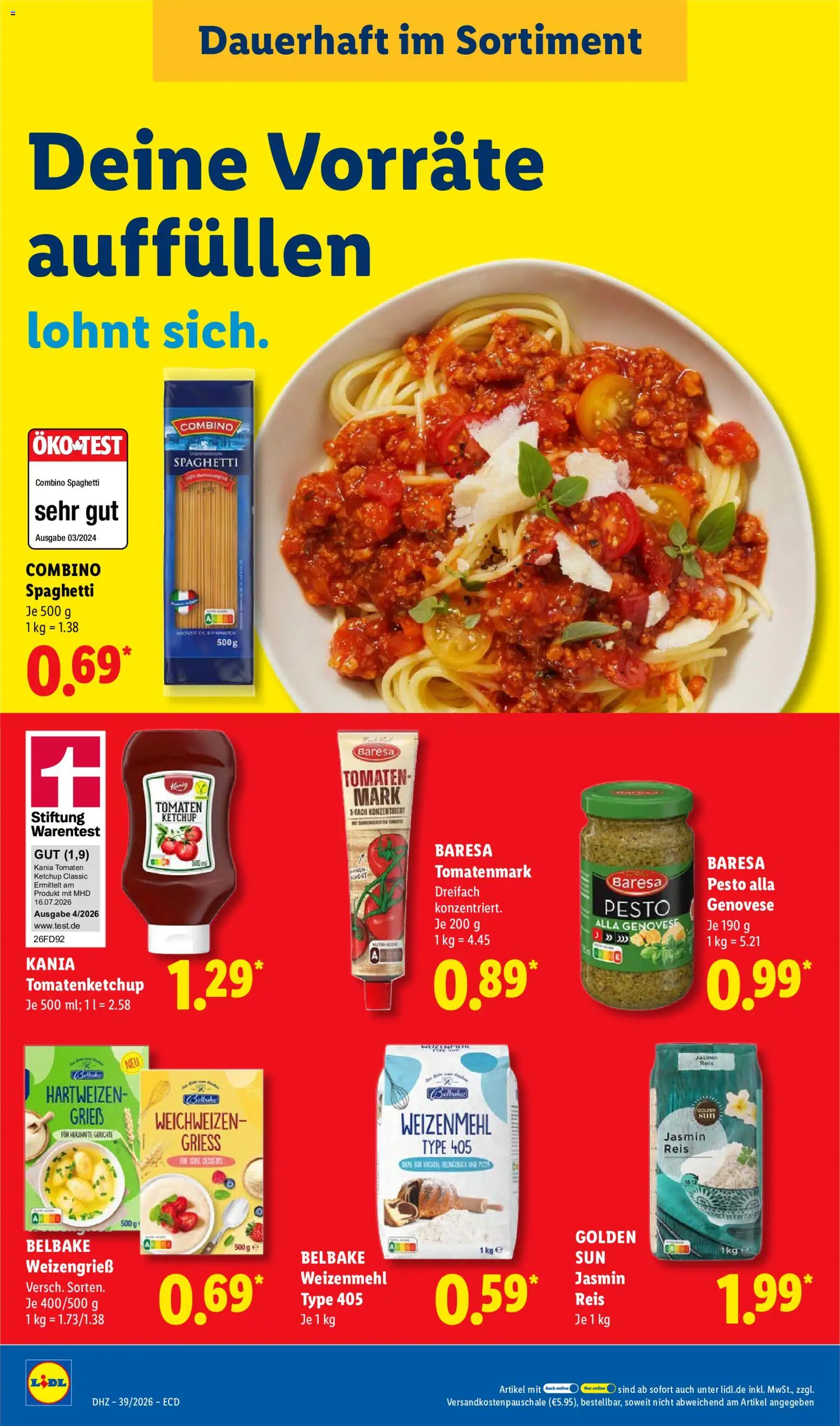 Lidl Německo leták od 21.09.2026 | Strana: 18 | Produkty: Test, Pesto, Combino