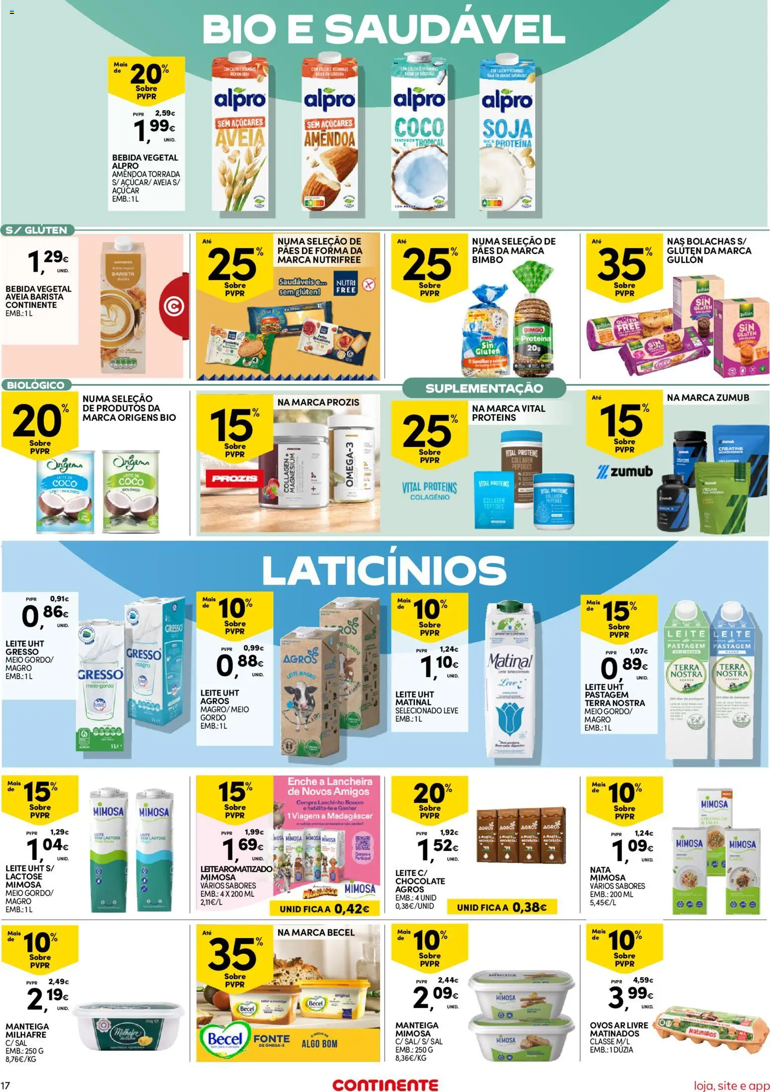 Continente folheto Bom Dia │ válido de 20/10/2026 | Página: 17 | Produtos: Soja, Aveia, Laticínios, Coco