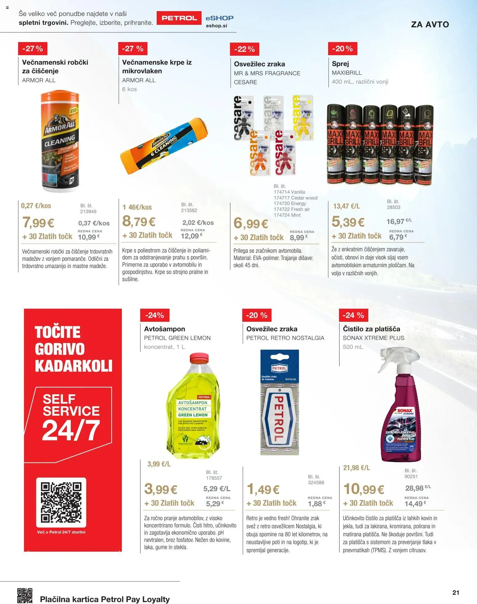 Novi Petrol katalog ponudbe – veljaven od 02.07.2026 | Stran: 21 | Izdelki: Robčki, Kos