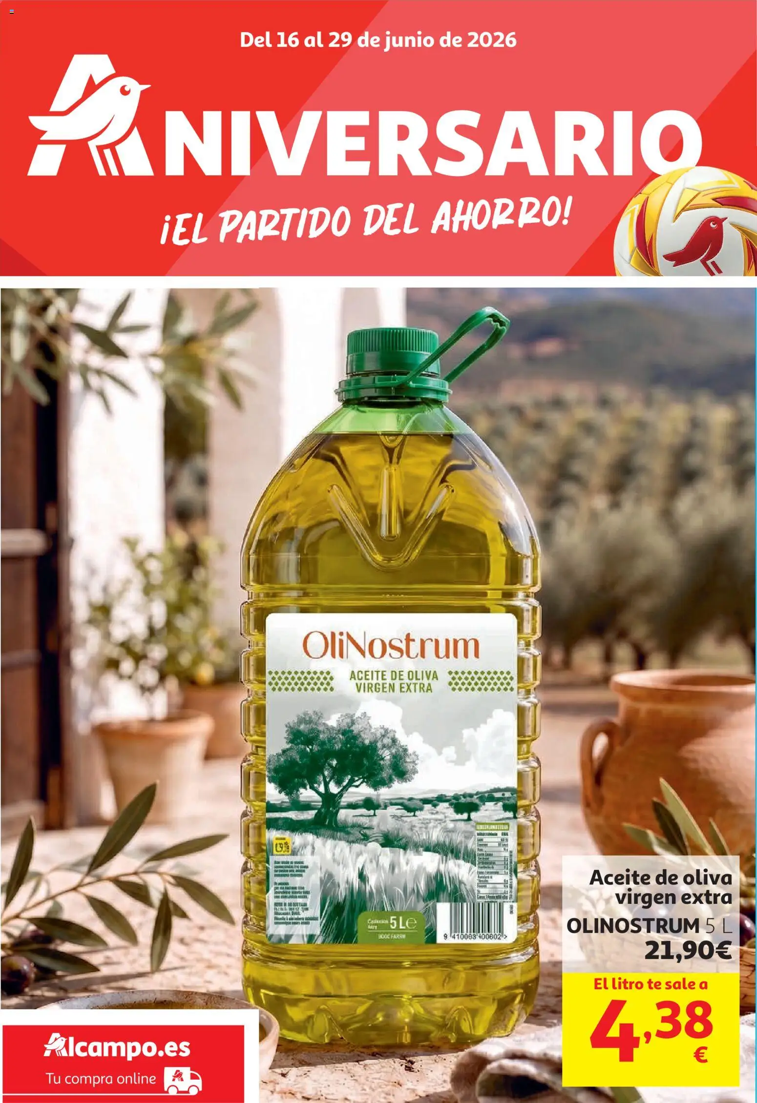 Alcampo - Supermercado │ válido desde el 16.06.2026 | Página: 1 | Productos: Aceite, Té, Aceite de oliva, Aceite de oliva virgen extra