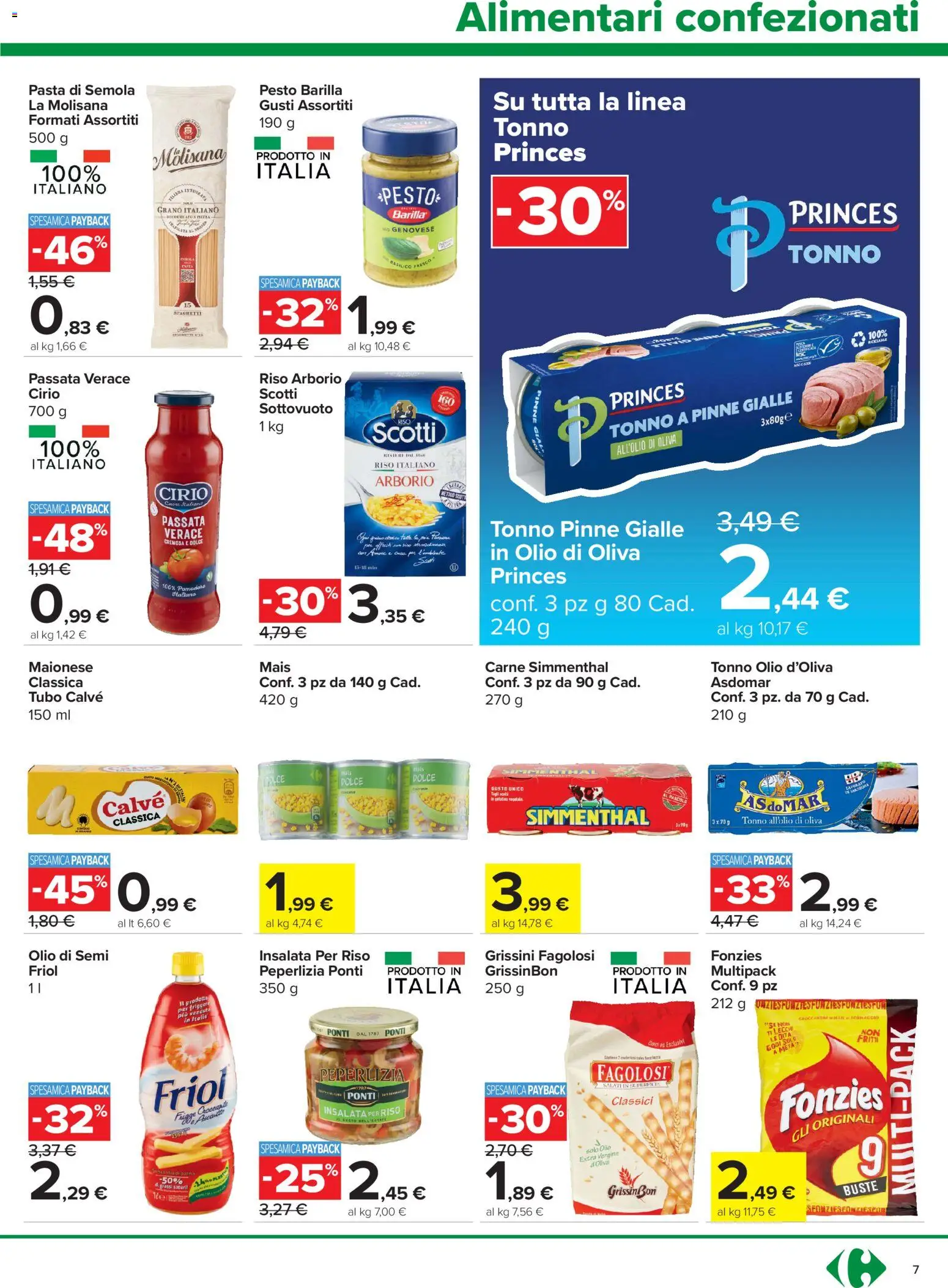 Volantino Carrefour del 30/07/2026 | Pagina: 7 | Prodotti: Maionese, Basilico, Olio extra vergine, Grissini