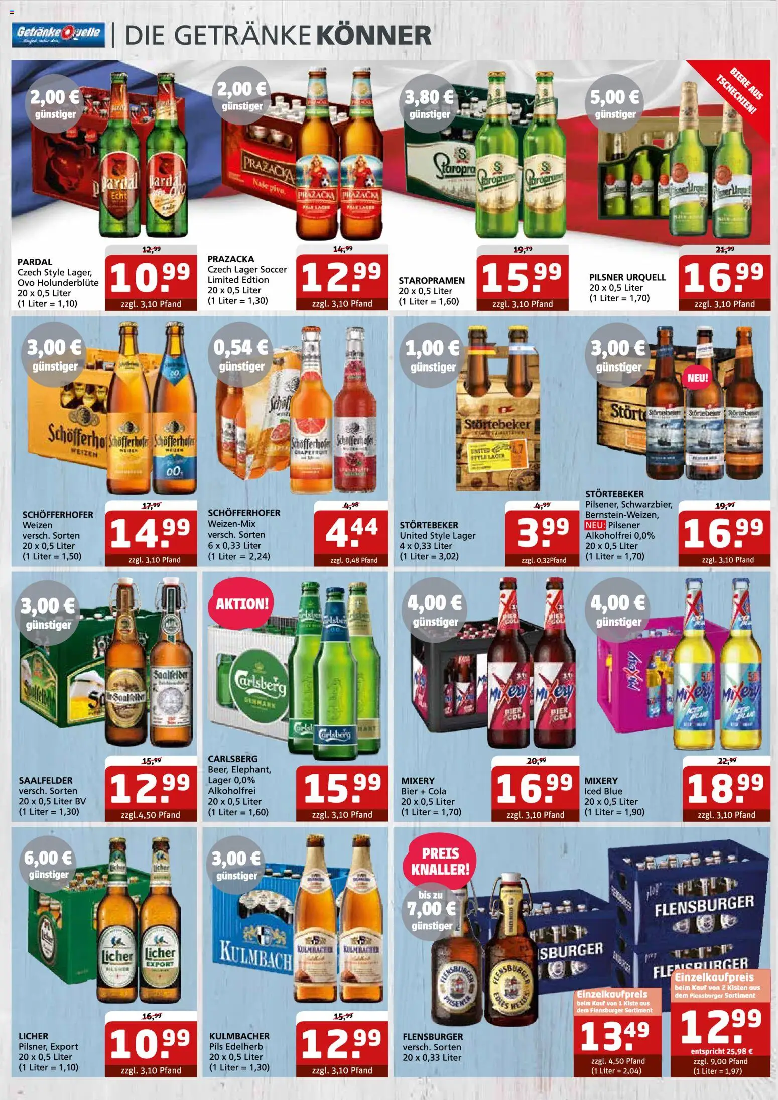Getränke Quelle Prospekt – gültig ab 07.06.2026 | Seite: 2 | Produkte: Mixer, Bier, Flensburger, Mixery