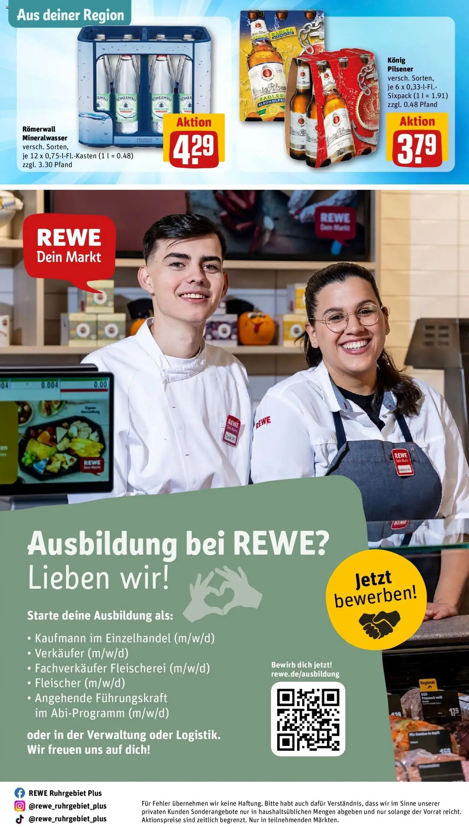 REWE Prospekt ab 03.08.2026 zum Blättern » Angebote | Seite: 29 | Produkte: Konig pilsener, Mineralwasser, Radler