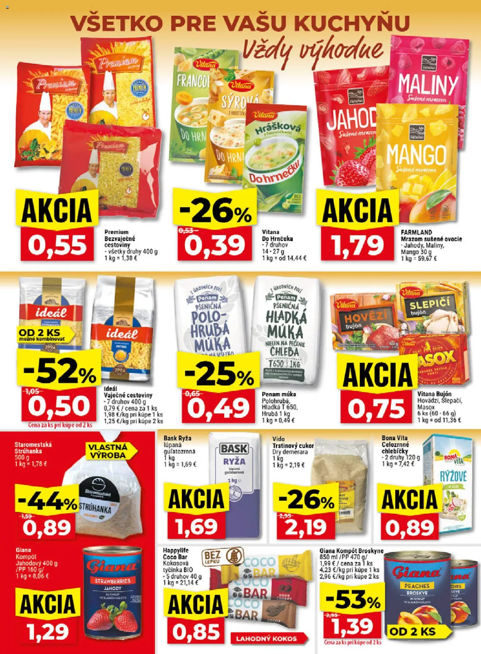 Nové Klas akcie – leták je platný od 12.10.2026 | Strana: 13 | Produkty: Cukor, Múka, Mango, Ovocie
