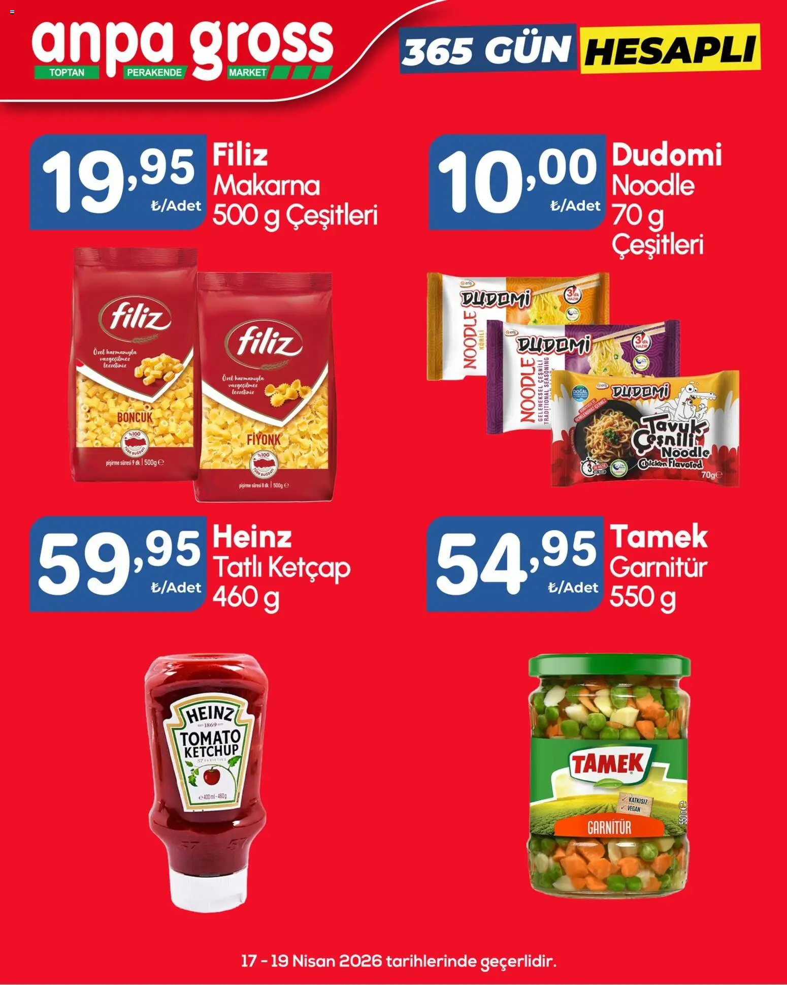 Anpa Gross Katalog - 17.04.2026 tarihinden itibaren geçerlidir | Sayfa: 3 | Ürünler: Makarna, Ketçap