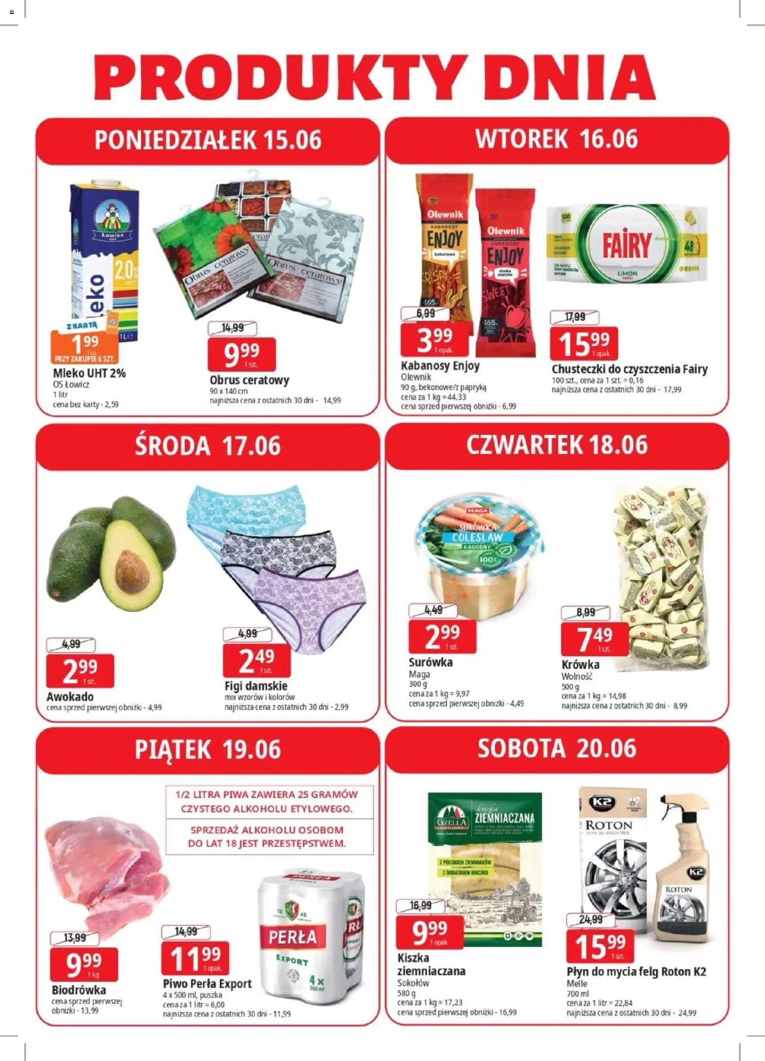 E.Leclerc gazetka - Elbląg od 15.06.2026 | Strona: 4 | Produkty: Papryka, Surówka colesław, Fairy, Awokado