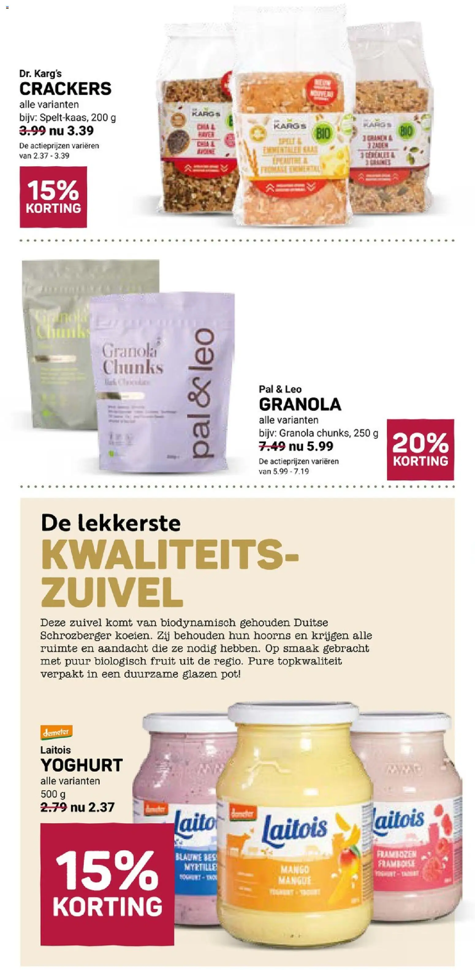 {H1} | Pagina: 6 | Producten: Yoghurt, Biologisch fruit, Fruit, Frambozen