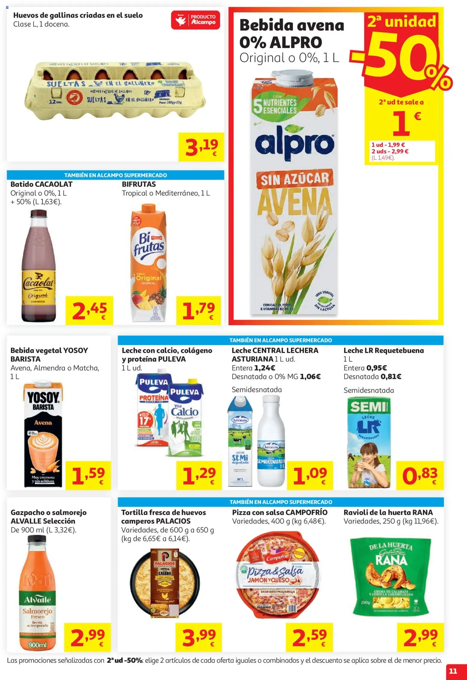 Alcampo HG Unico No Litoral │ válido desde el 15/07/2026 | Página: 11 | Productos: Queso, Jamón, Παγωμένο τσάι, Gazpacho