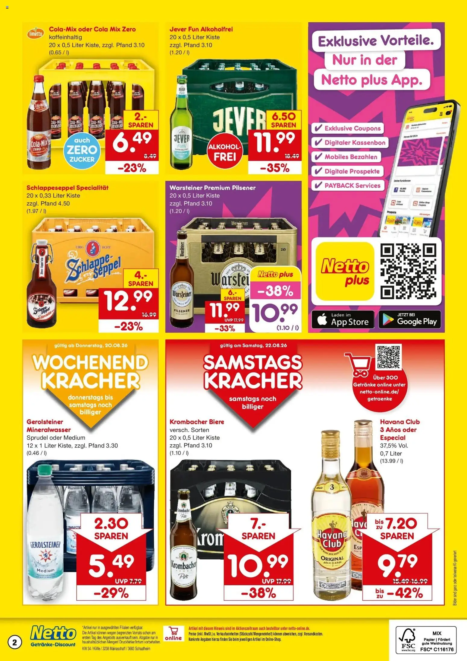 Netto Marken-Discount Prospekt Schaafheim – gültig ab 17.08.2026 | Seite: 2 | Produkte: Pils, Bilder, Warsteiner, Gerolsteiner