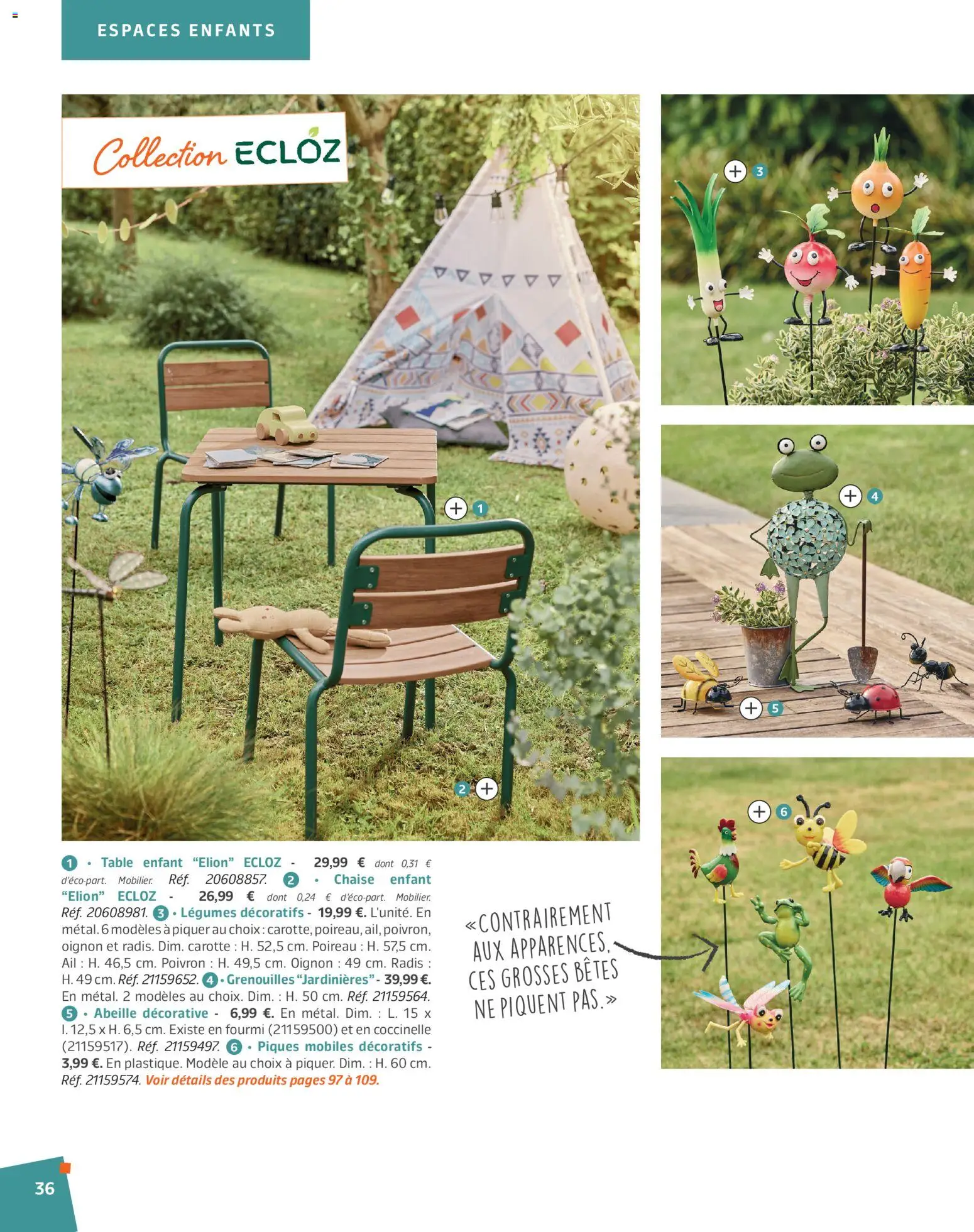 {H1} | Page: 36 | Produits: Poireau, Radis, Chaise enfant, Ail