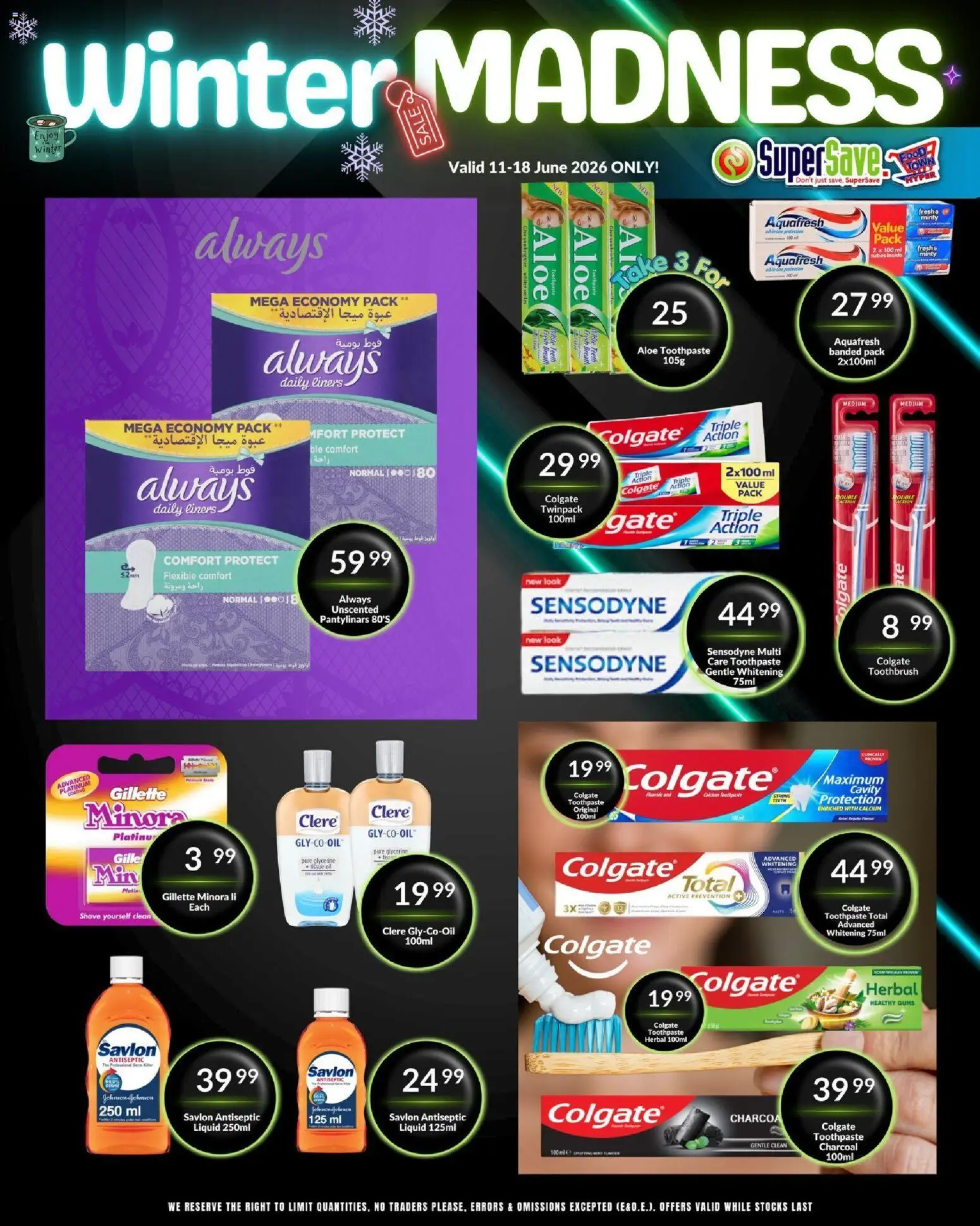 New Super Save catalogue – valid from 11.06.2026 | Page: 19 | Products: Antiseptic liquid, Gate, Pasta, Toothbrush