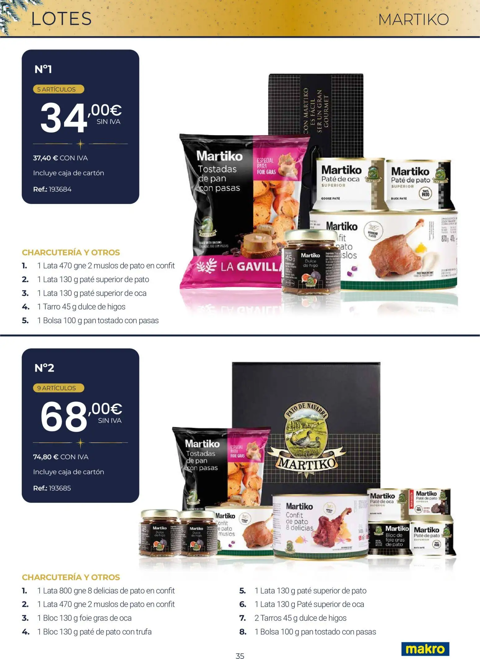 Makro Lotes y Cestas Navidad Centro │ válido desde el 03/09/2026 | Página: 35 | Productos: Dulce, Pasas, Bolsa, Pato