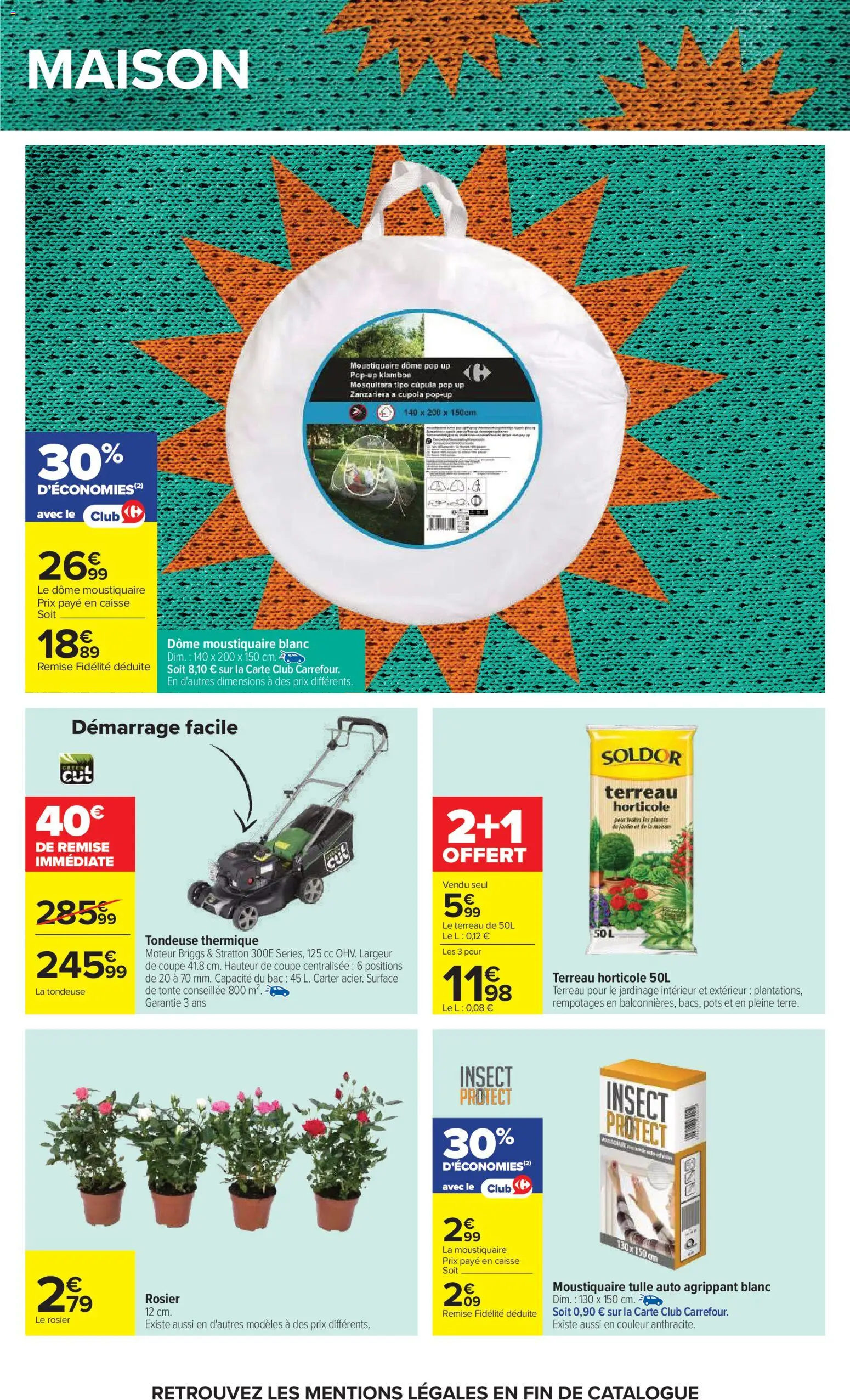 {H1} | Page: 69 | Produits: Rosier, Plantes, Tondeuse, Moustiquaire