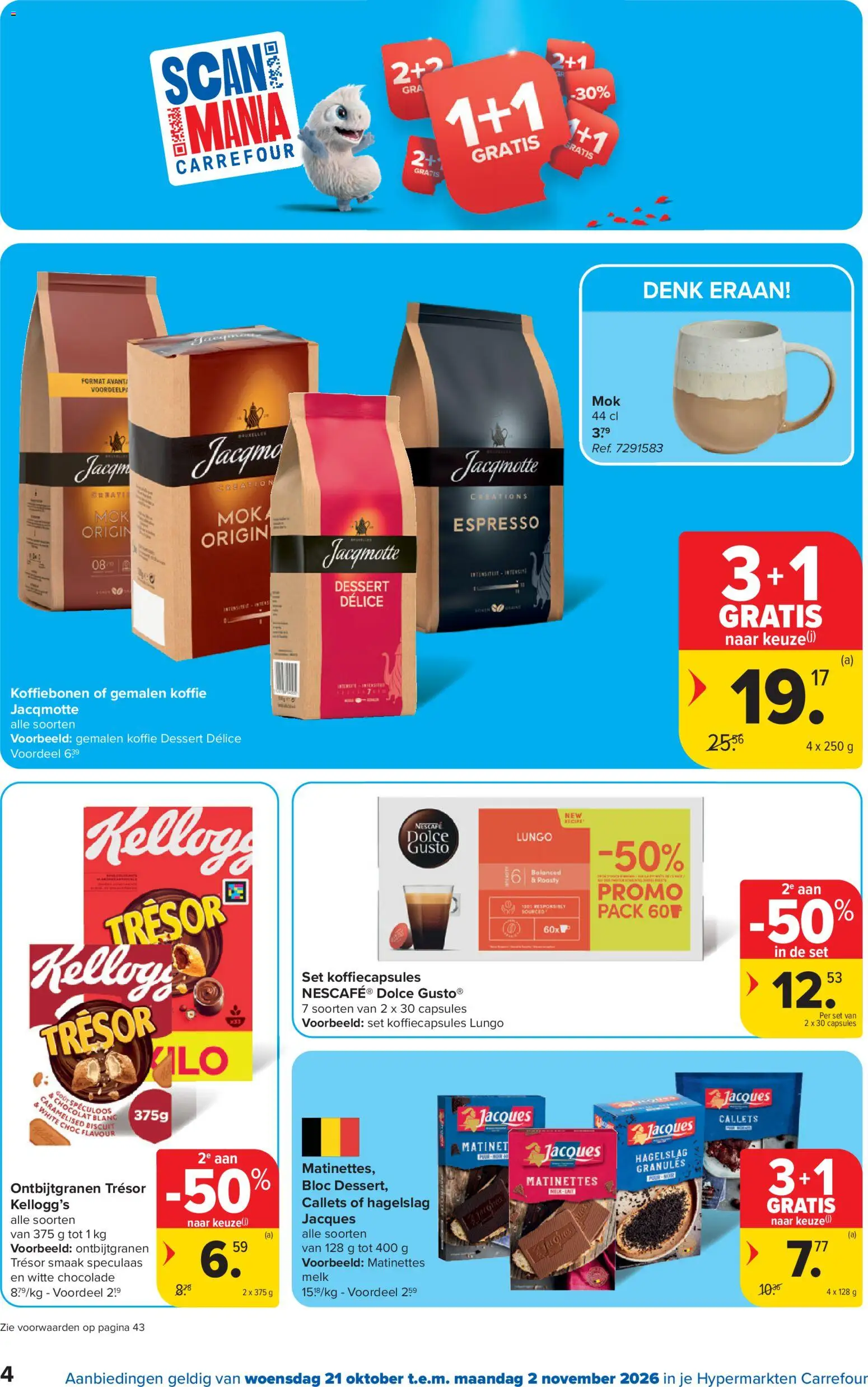 {H1} | Pagina: 4 | Producten: Gemalen koffie, Koffiecapsules, Melk, Koffie