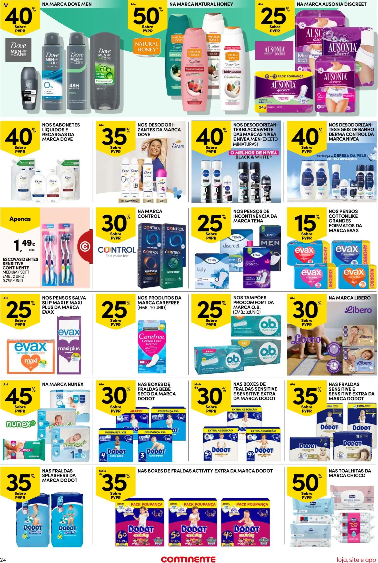 Continente Semanal Continente Bom Dia │ válido de 30/06/2026 | Página: 24 | Produtos: Fraldas, Banho