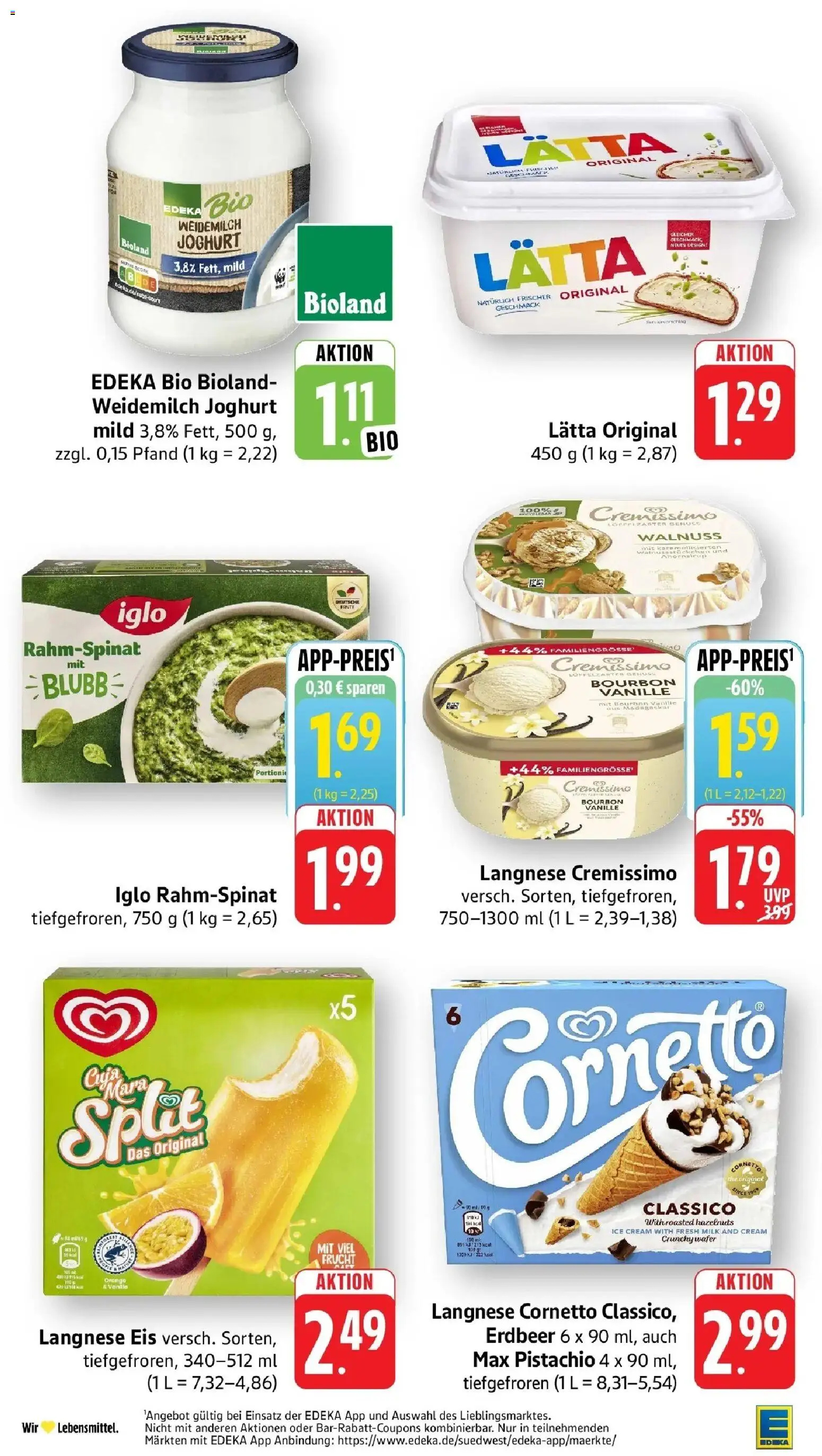 E center Prospekt Reutlingen (ab 07.09.2026) zum Blättern | Seite: 18 | Produkte: Langnese, Iglo, Vanille, Eis
