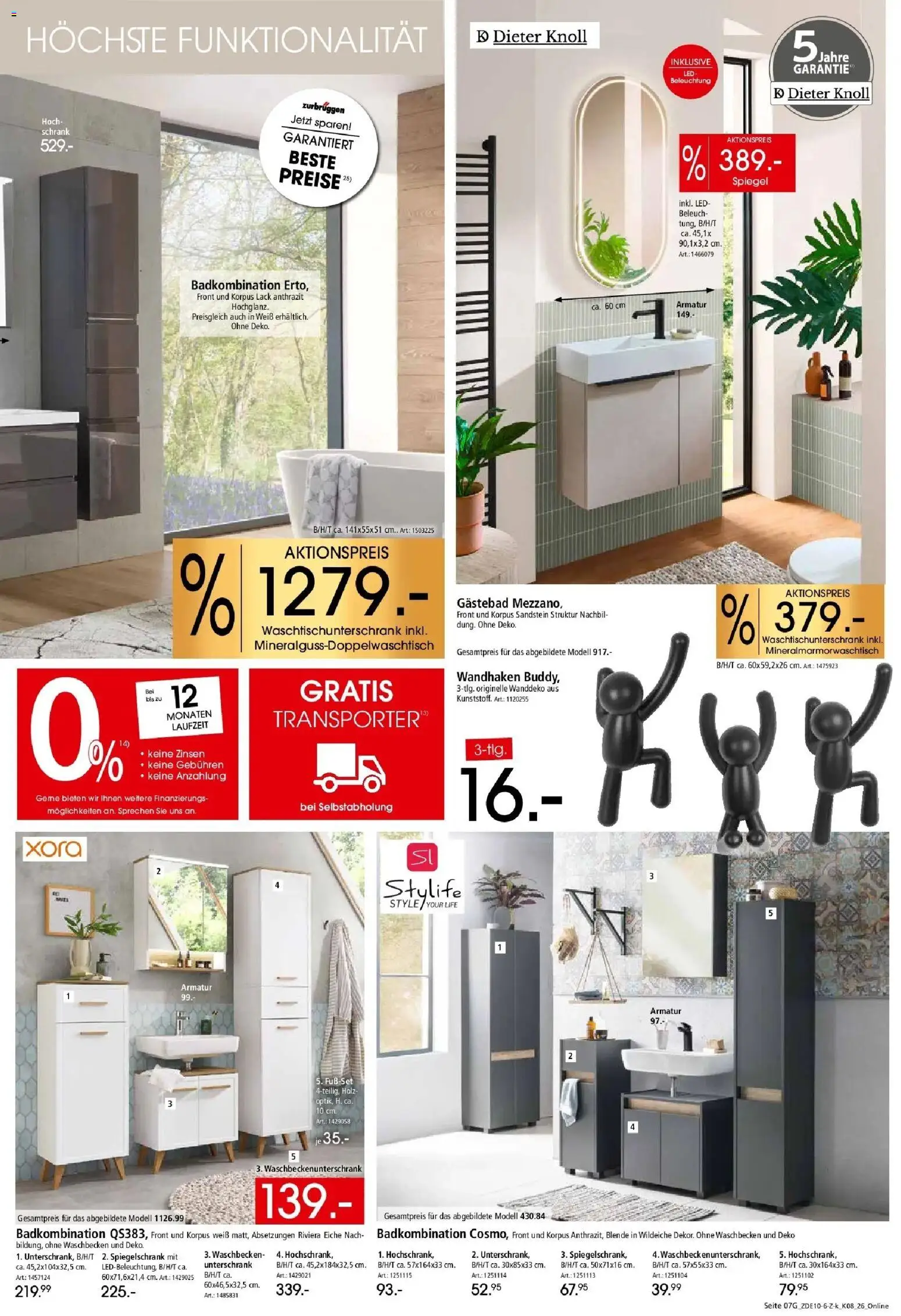 Zurbrüggen - Zurbrüggen: Küchen Vorteilswochen (ab 24.10.2026) zum Blättern | Seite: 21 | Produkte: Schrank, Waschbecken, Spiegel, Armatur