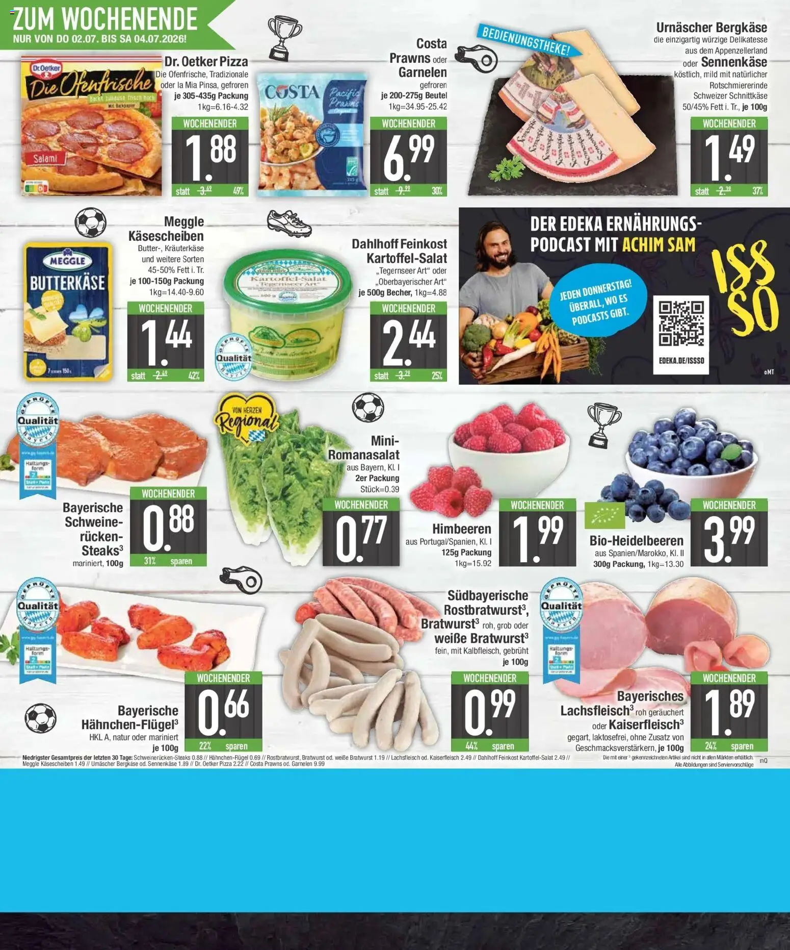 E center Wochenangebote – gültig ab 29.06.2026 | Seite: 20 | Produkte: Himbeeren, Bratwurst, Ofenfrische, Salami