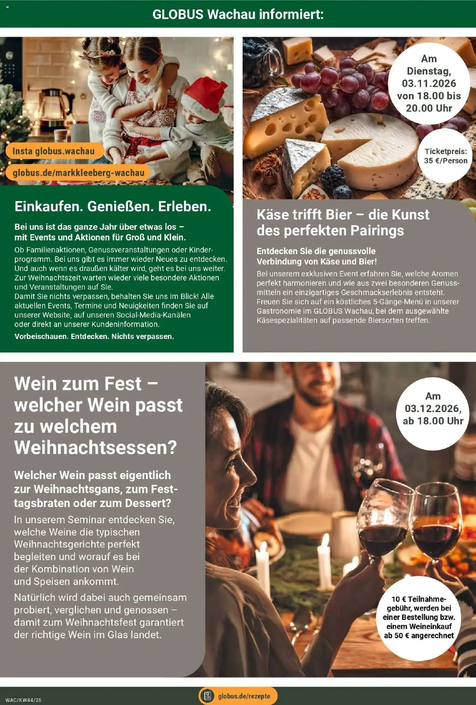 Globus Prospekt Markkleeberg – gültig ab 26.10.2026 | Seite: 17 | Produkte: Käse, Bier, Wein, Uhr