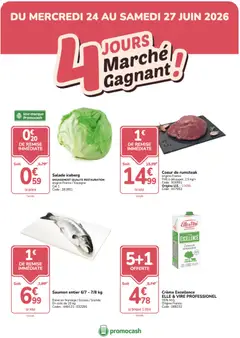 Promocash - Prévisualisation de Promocash 4 jours marché gagnant valide à partir de 24/06/2026