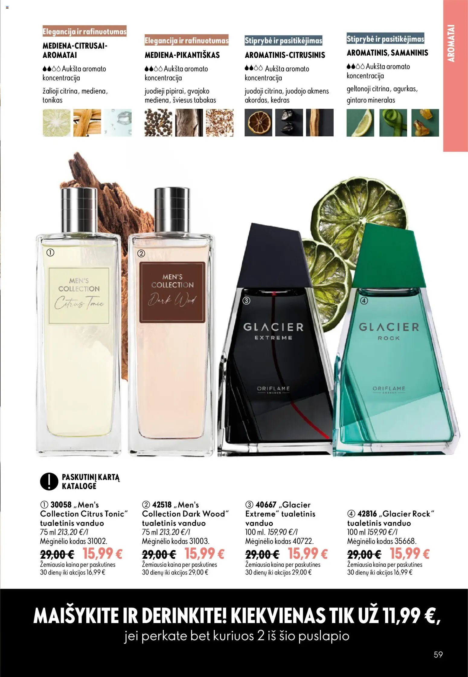 Oriflame akcijos nuo 2026.09.16 | Puslapis: 59 | Prekių: Vanduo, Tonikas, Tualetinis vanduo