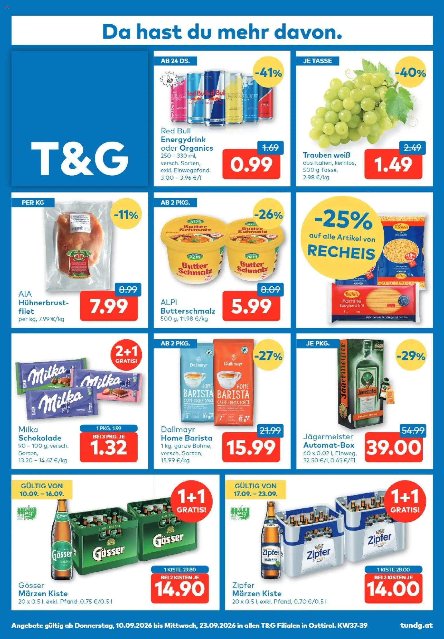 Tg Donnerstag, 10. September Aktionspreise