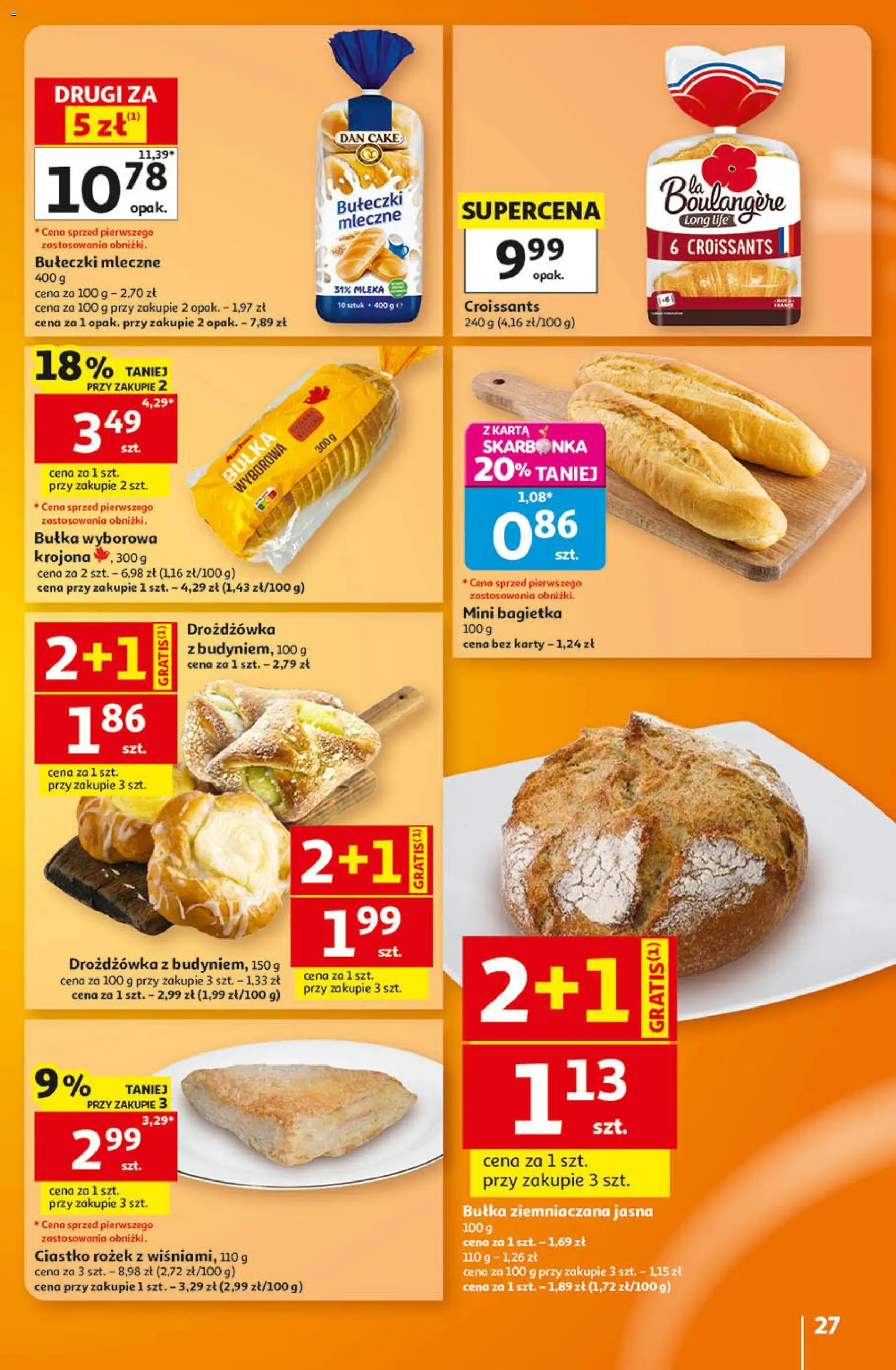 Auchan gazetka - 30 Lat Hipermarket od 27.08.2026 | Strona: 27 | Produkty: Karta, Mleka, Bułka, Bagietka