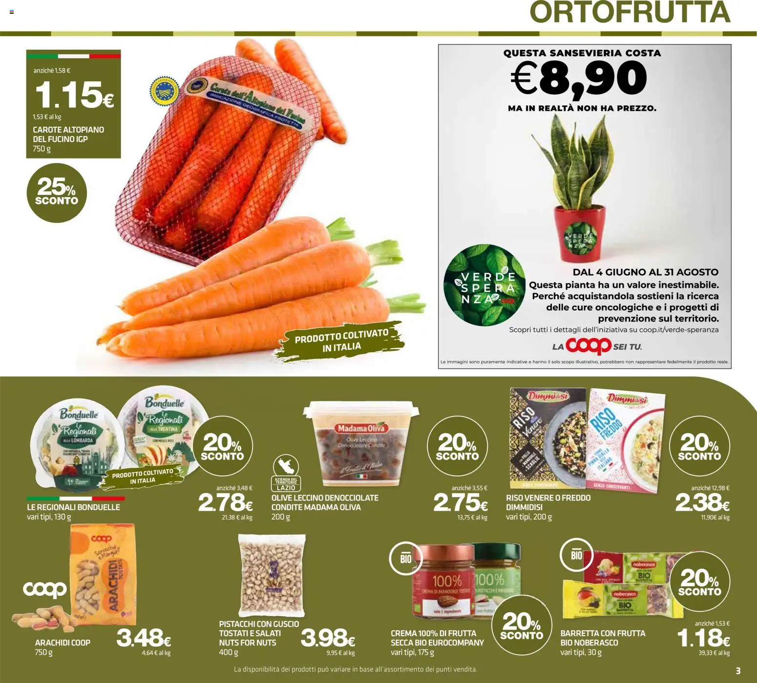 Volantino Superconti del 04.06.2026 | Pagina: 3 | Prodotti: Olive, Mandorle, Barretta, Pistacchi