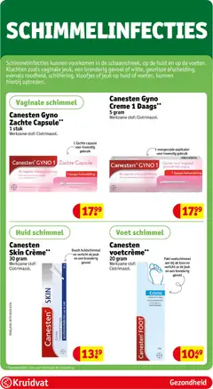 Canesten Gyno Zachte Capsule, 1 stuk, Werkzame stof: Clotrimazol. - Voorbeeld van een folder van Kruidvat, geldig van 09.06.2026 | Pagina: 73