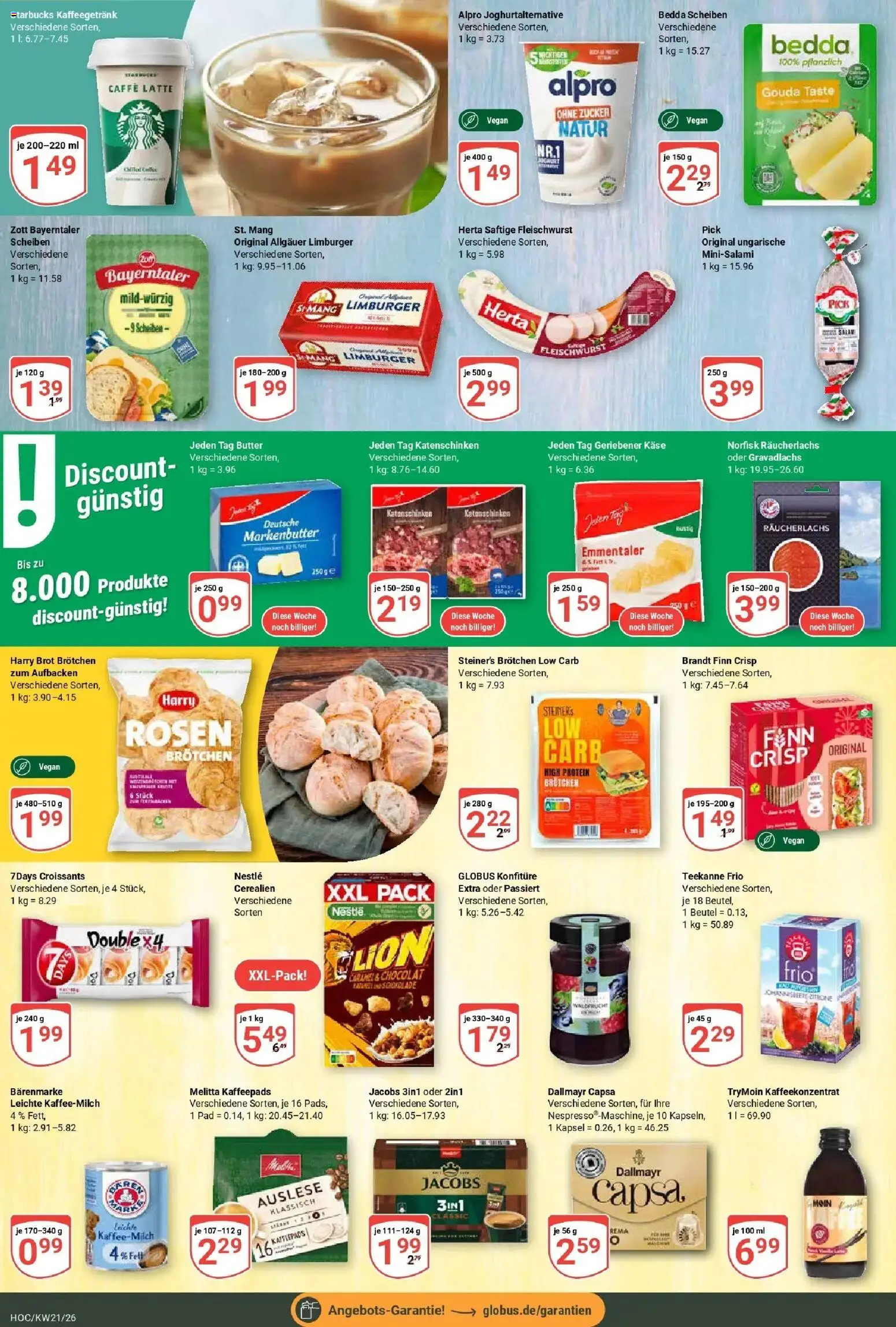 Globus Prospekt Hockenheim – gültig ab 17.05.2026 | Seite: 12 | Produkte: Käse, Gouda, Dallmayr, Alpro