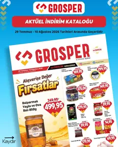 29 Temmuz 2026 tarihinden itibaren geçerli olan Grosper kataloğu önizlemesi