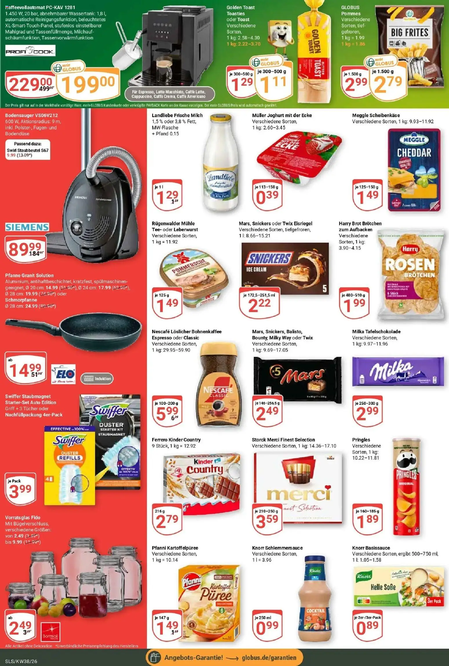 Globus Prospekt Saarlouis (ab 14.09.2026) » Angebote online | Seite: 2 | Produkte: Milch, Pommes, Soße, Tee