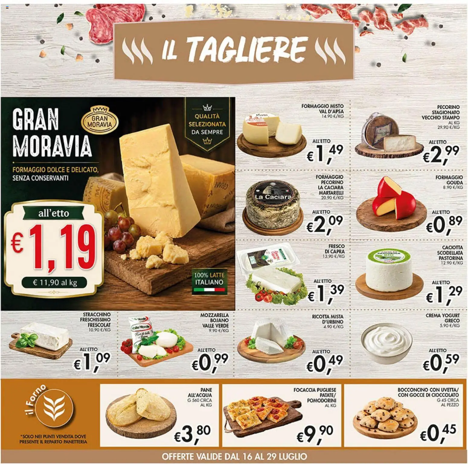 Volantino Coal del 16/07/2026 | Pagina: 6 | Prodotti: Pane, Mozzarella, Formaggio, Stracchino