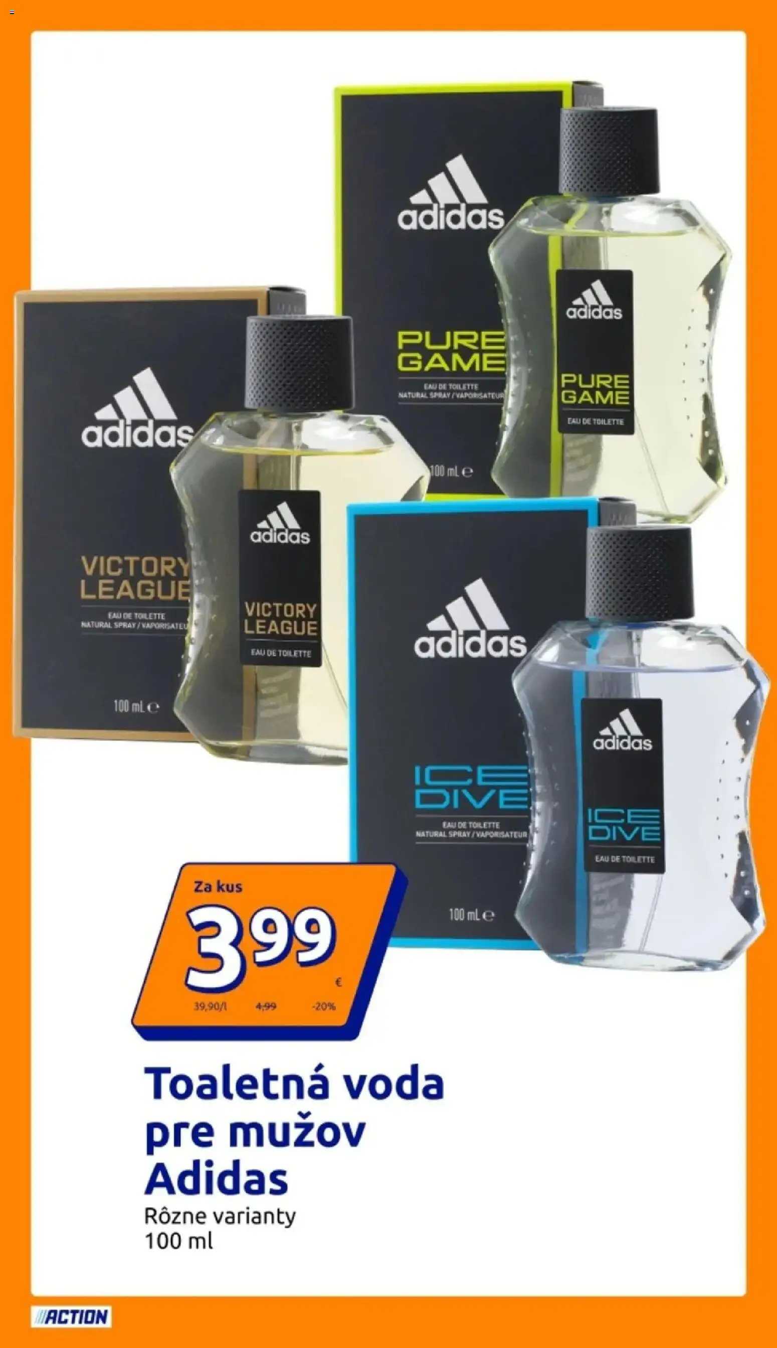 Nové Action akcie – leták je platný od 10.06.2026 | Strana: 9 | Produkty: Toaletná voda, Adidas, Voda