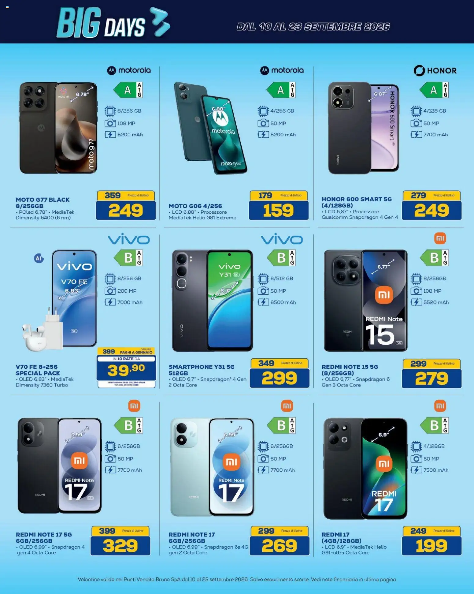Volantino BRUNO del 10/09/2026 | Pagina: 12 | Prodotti: Smartphone