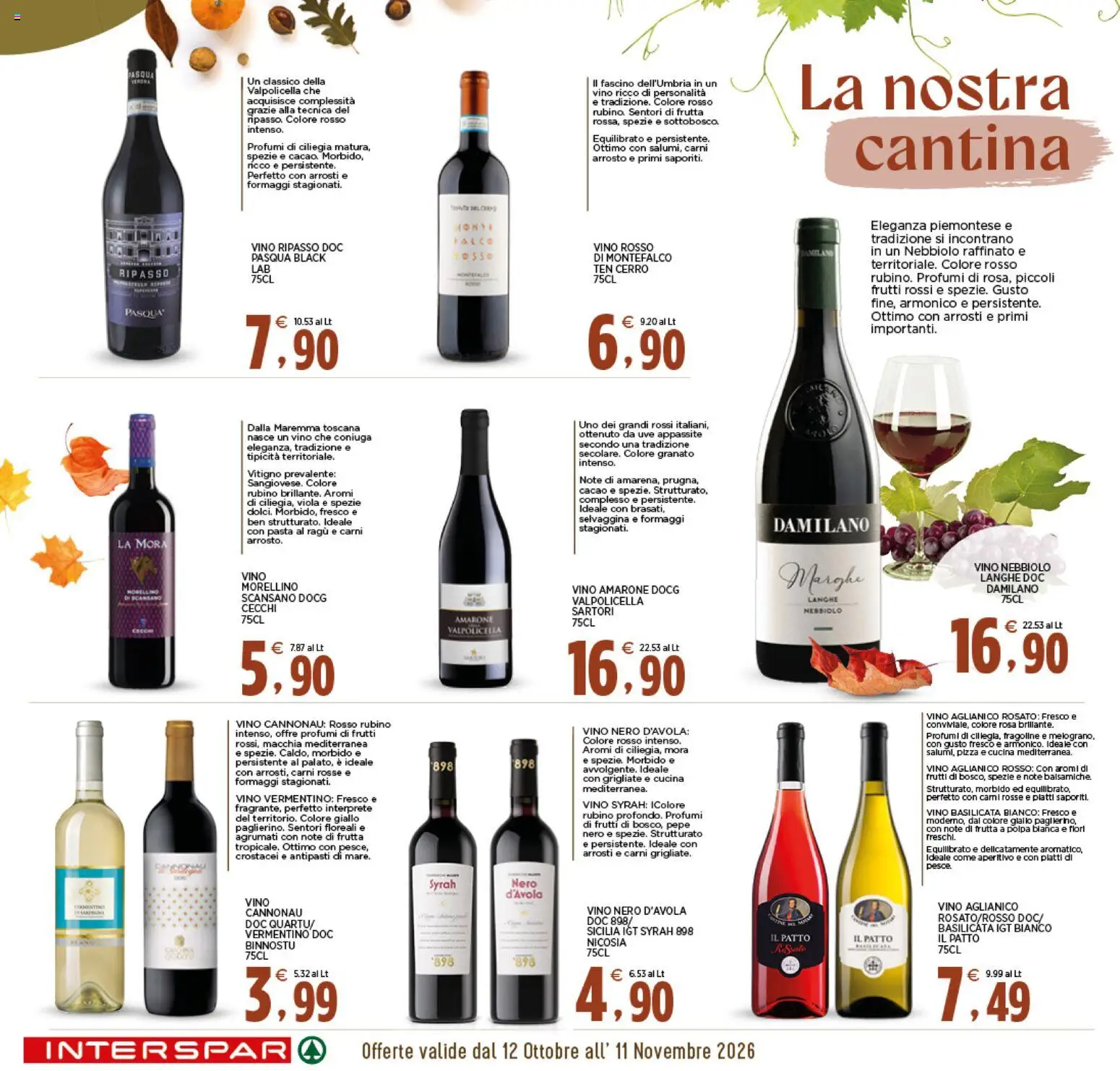 Volantino Interspar del 12/10/2026 | Pagina: 13 | Prodotti: Arrosto, Pepe, Profumi, Vino rosso
