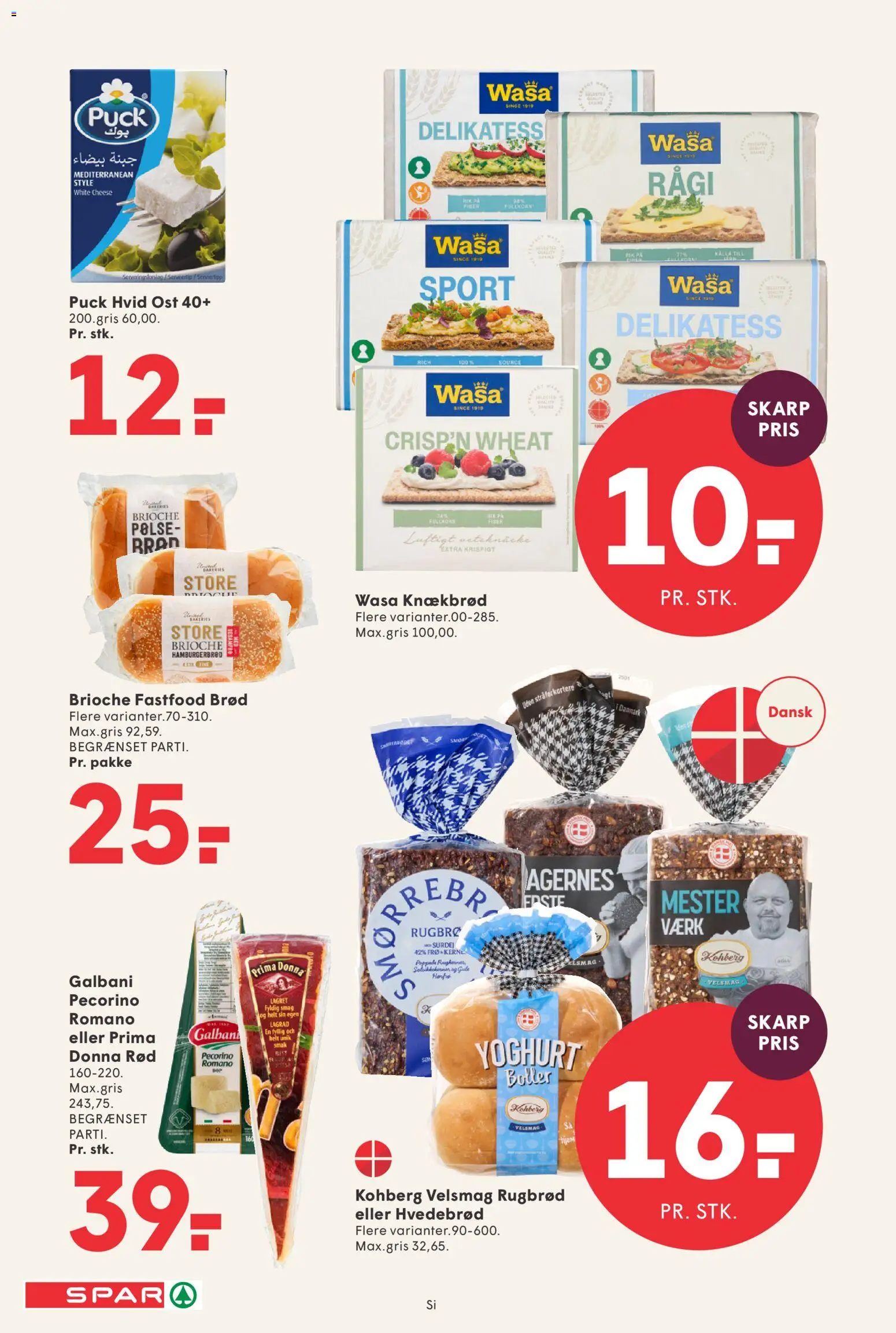 Spar tilbudsavis – gyldig fra 18/09/2026 | Side: 10 | Produkter: Yoghurt, Brød, Knækbrød, Brioche
